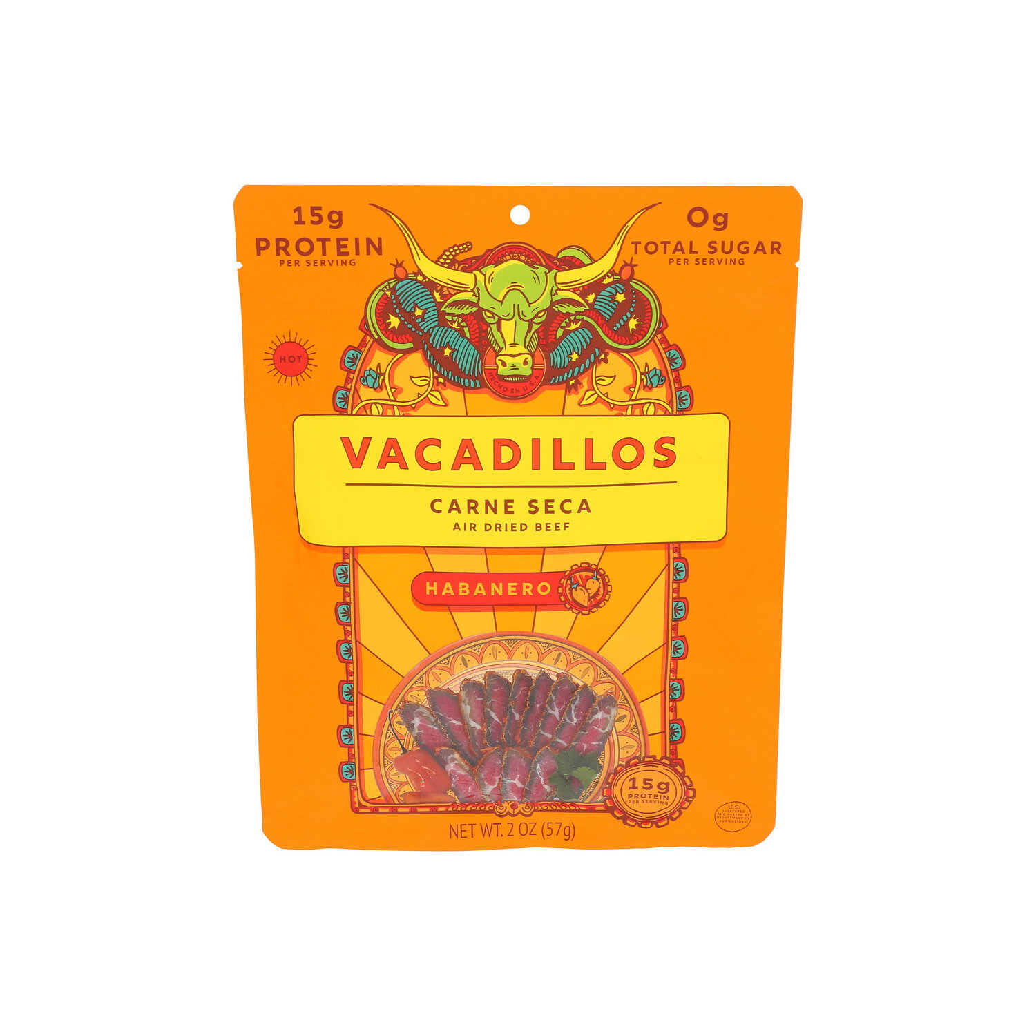 Vacadillos Habanero Air Dried Beef Carne Seca - 2 Ounce Image 1 of 4