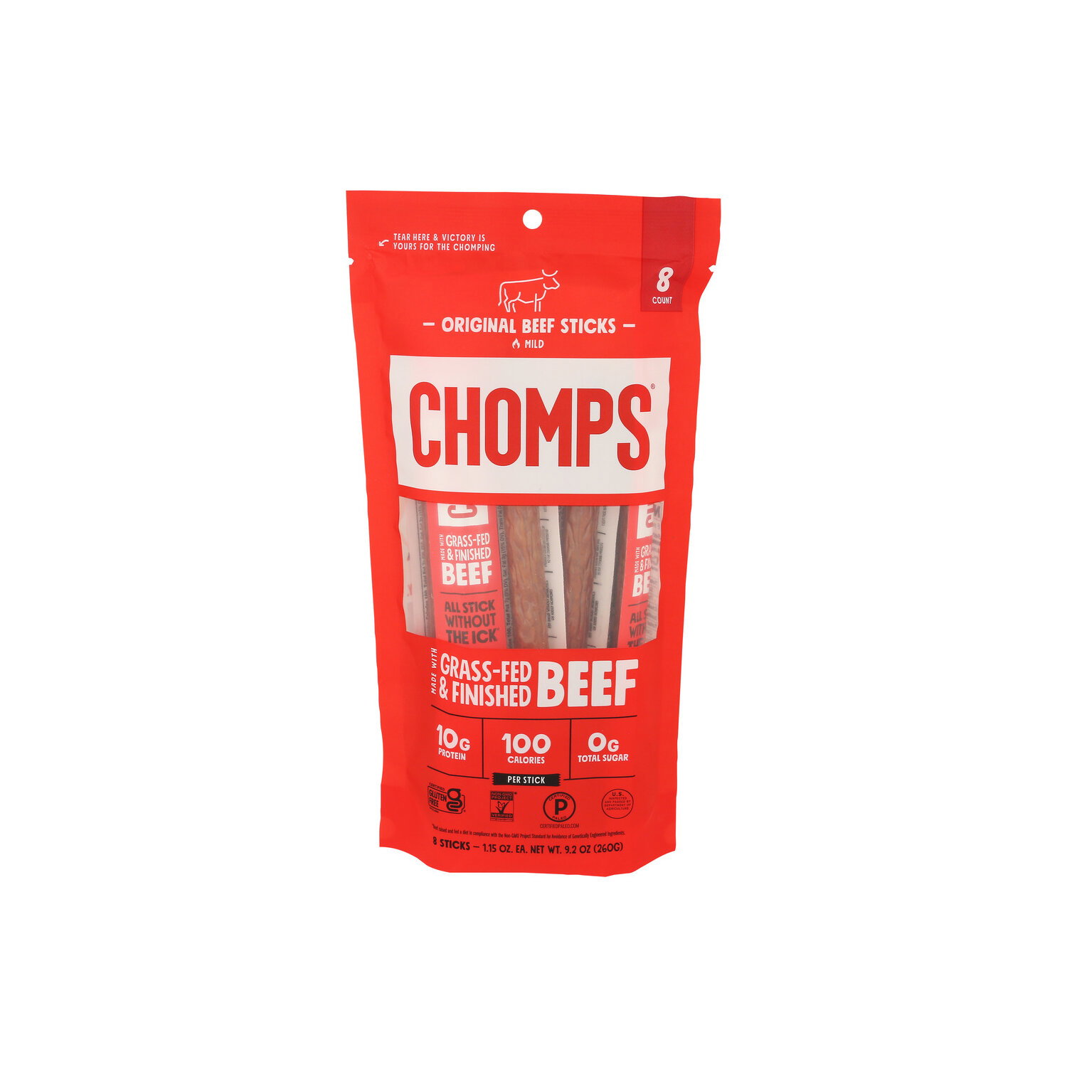 Chomps Original Beef - 1.15 Ounce - 8 Count Image 1 of 3
