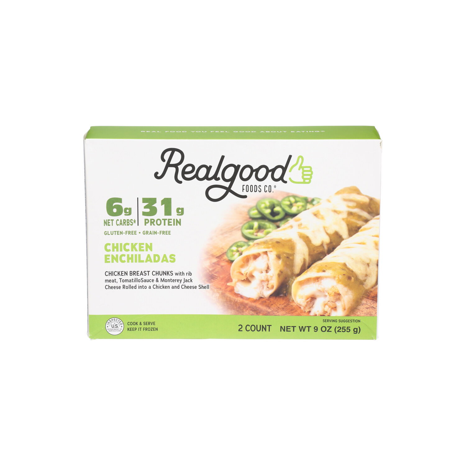 Real Good Foods CO. Enchilada Chicken Grande - 4.5 Ounce - 2 Count Image 1 of 4