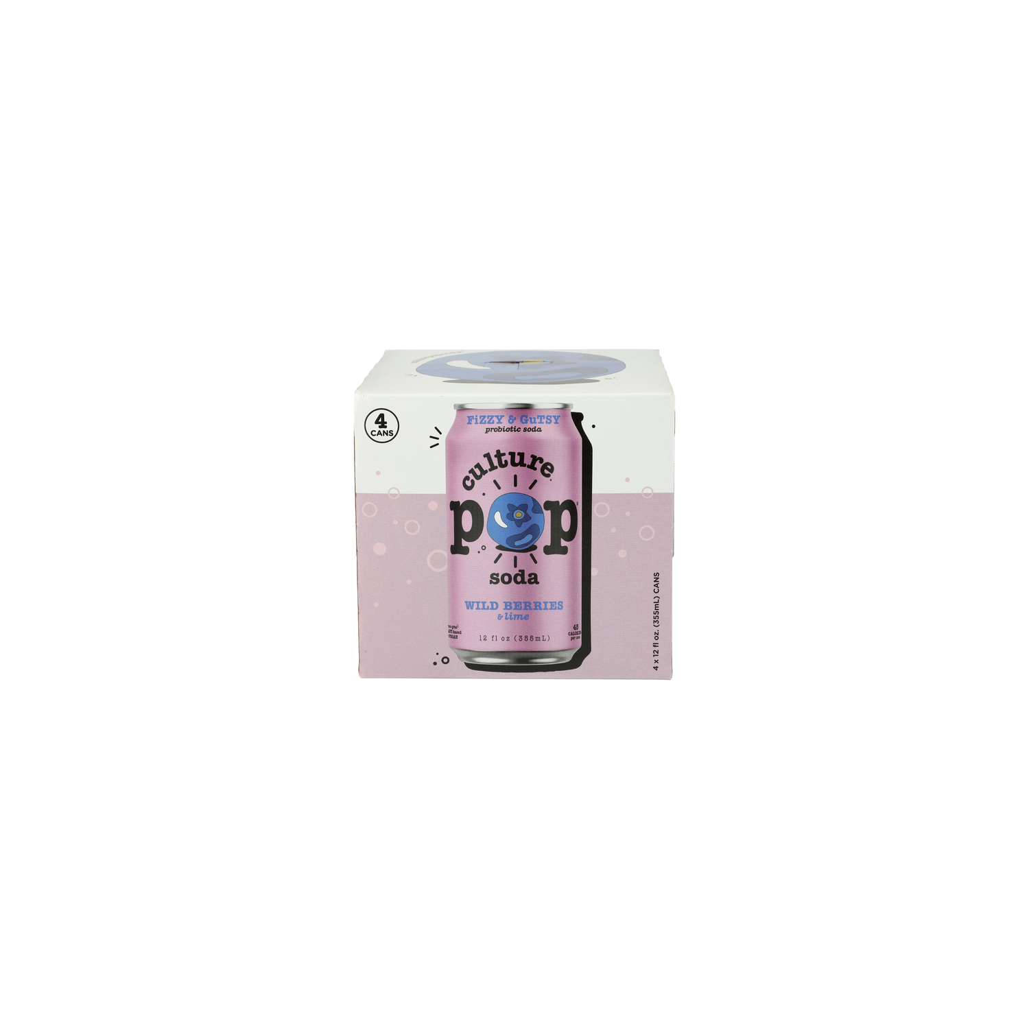 Culture Pop Soda Probiotic Wild Berries - 12 Fluid Ounce - 4 Count Image 1 of 3