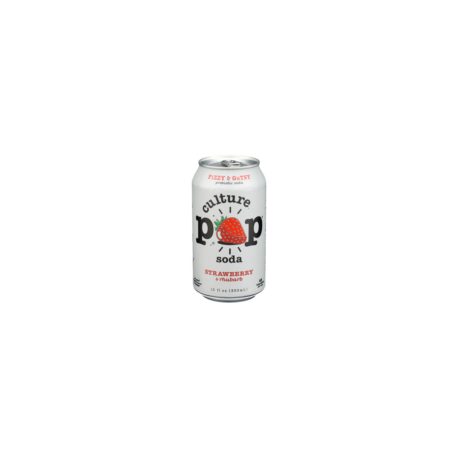 Culture Sparkling Strawberry & Rhubarb Probiotic Soda - 12 Fluid Ounce Image 1 of 4