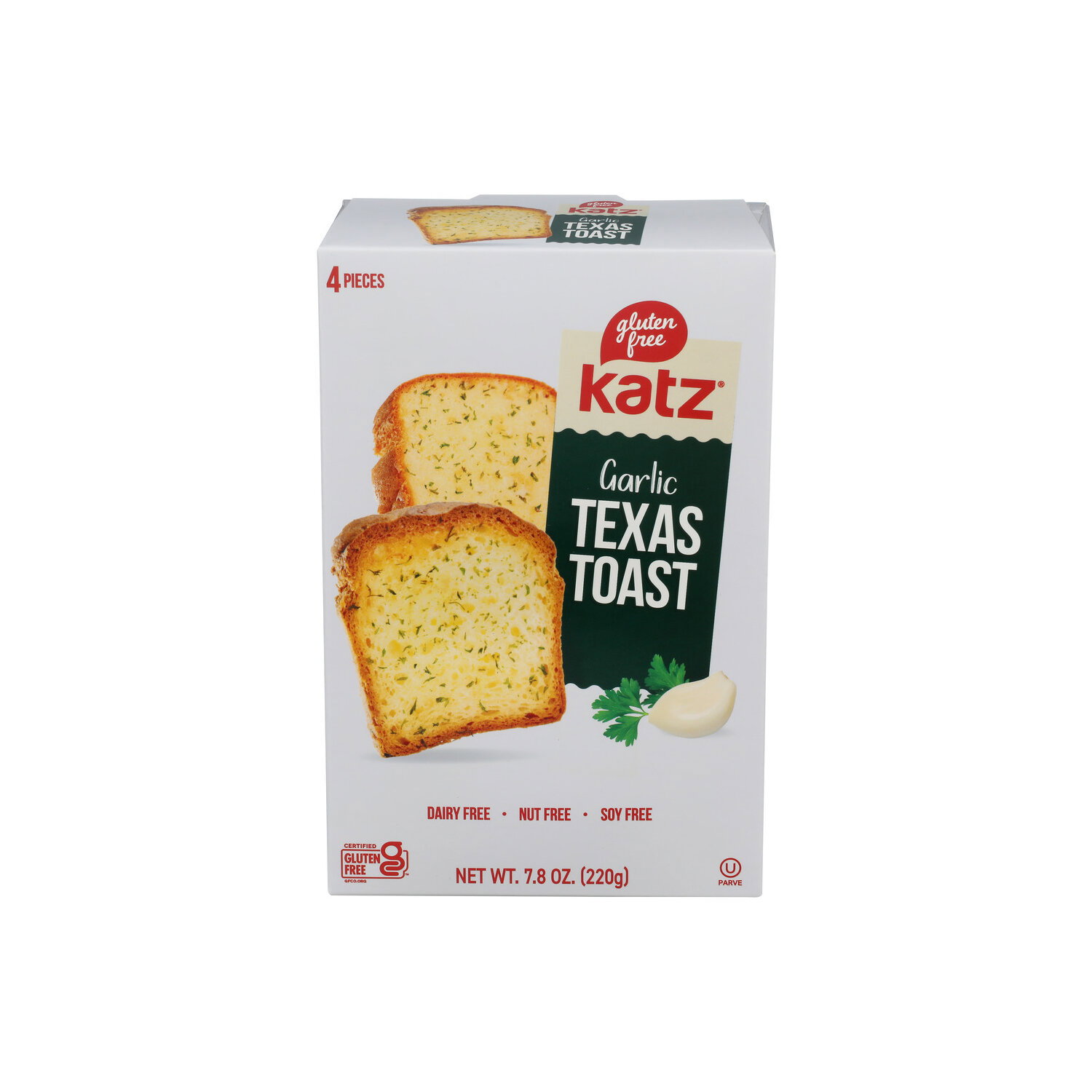 Katz Gluten Free Garlic Texas Toast - 1.95 Ounce - 4 Count Image 1 of 4