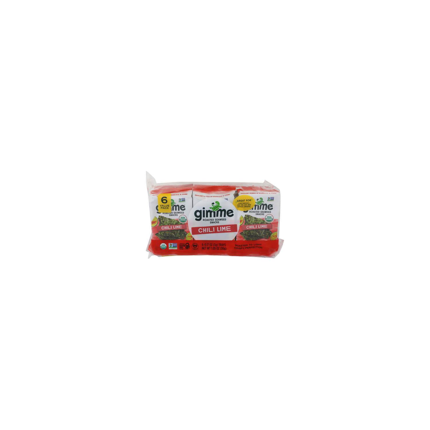 Gimme Organic Roasted Seaweed Snacks - 0.17 Ounce - 6 Count Image 1 of 3