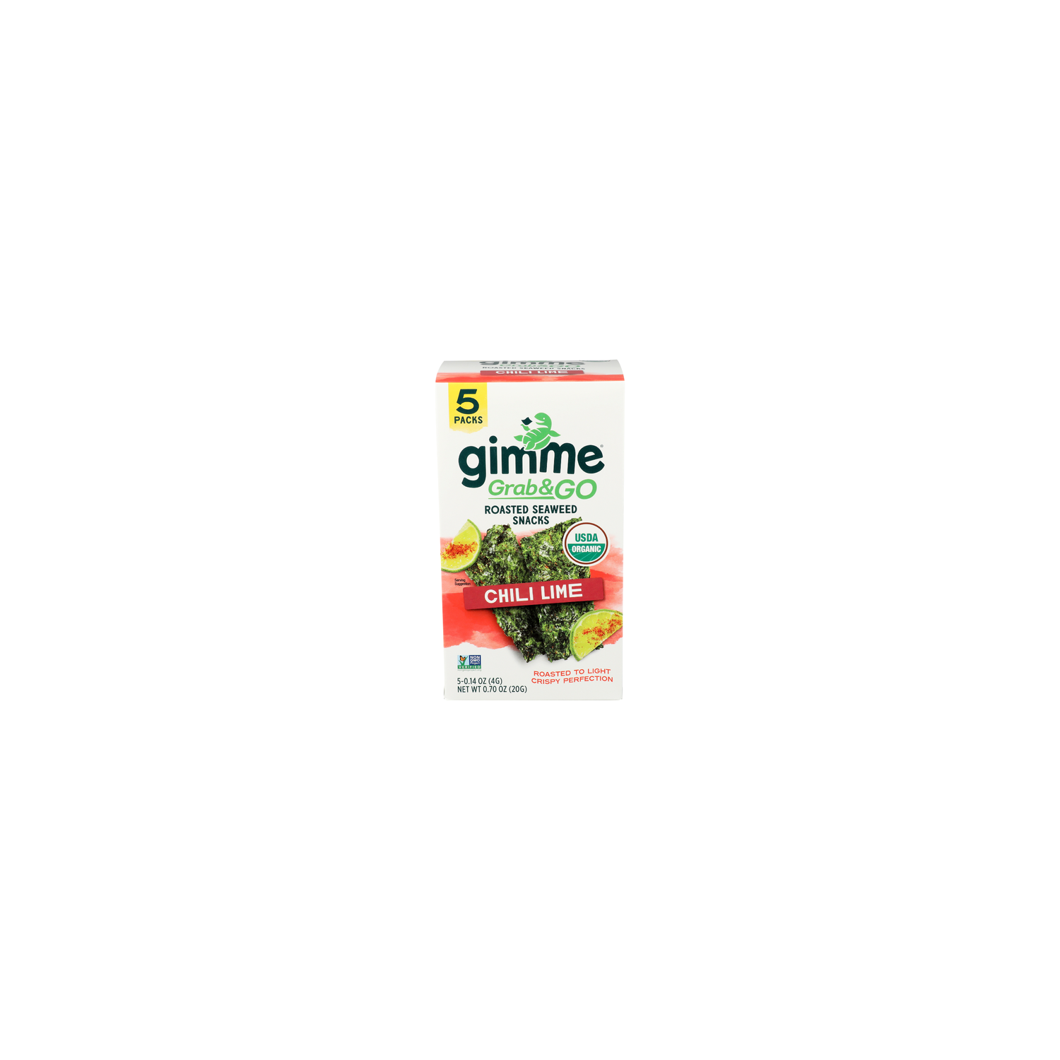 gimme Grab & Go Organic Chili Lime Roasted Seaweed Snacks - 0.14 Ounce - 5 Count Image 1 of 3