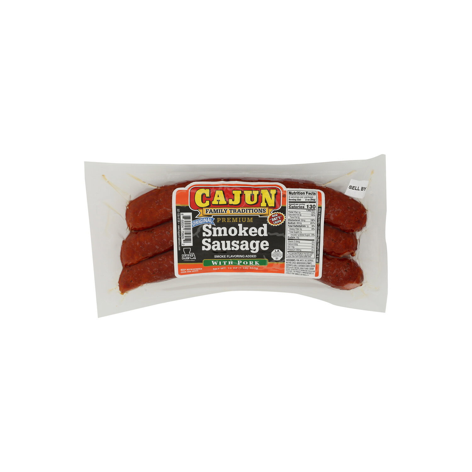Cajun Family Traditions Pork Smoked Sausage - 16 Ounce Image 1 of 4
