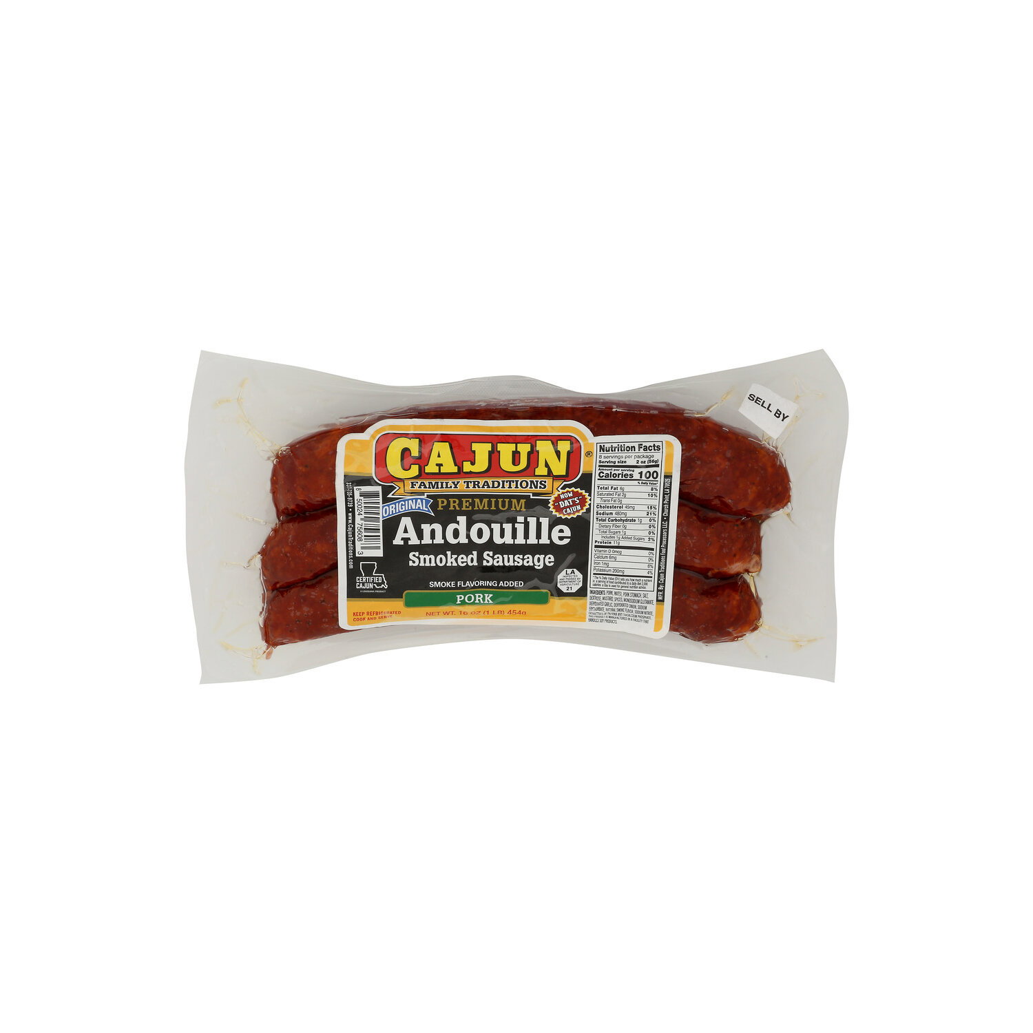 Cajun Family Traditions Andouille Smoked Sausage - 16 Ounce Image 1 of 4