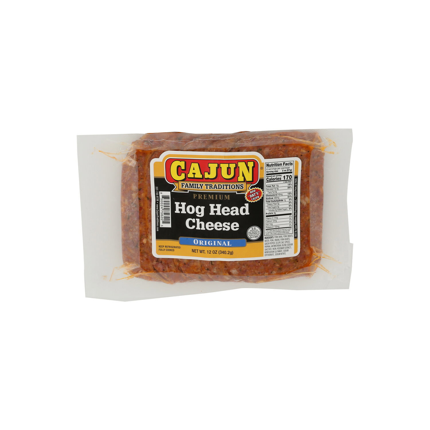 Cajun Family Traditions Original Hog Head Cheese - 12 Ounce Image 1 of 4