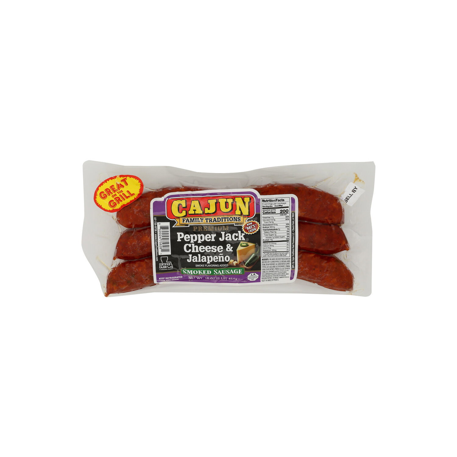 Cajun Family Traditions Pepper Jack Cheese & Jalapeno Smoked