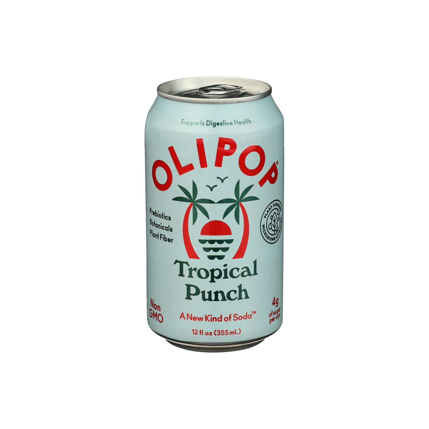OLIPOP Prebiotic Tropical Punch Soda Pop - 12 Fluid Ounce Image 1 of 4