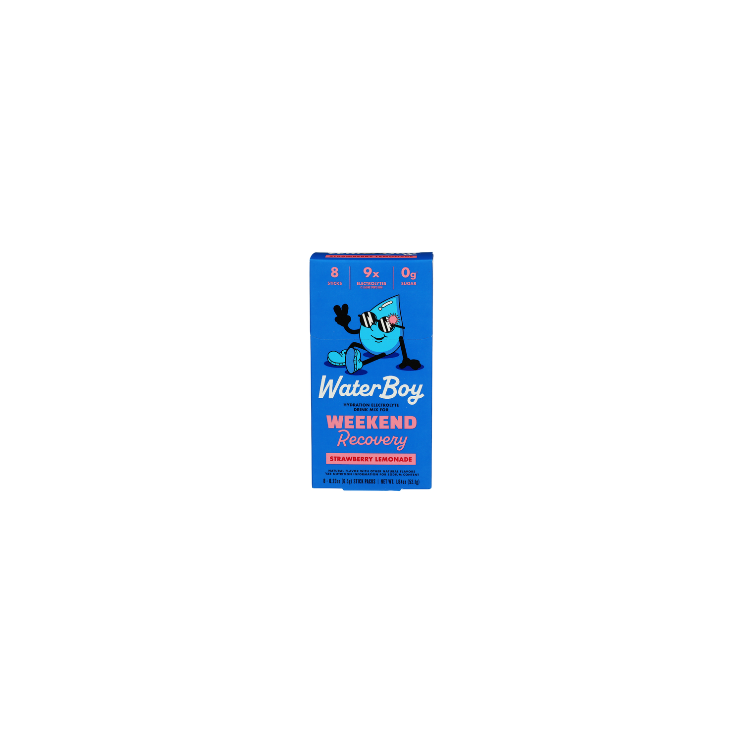 Waterboy Weekend Recovery Strawberry Lemonade Carton - 0.23 Ounce - 8 Count Image 1 of 2