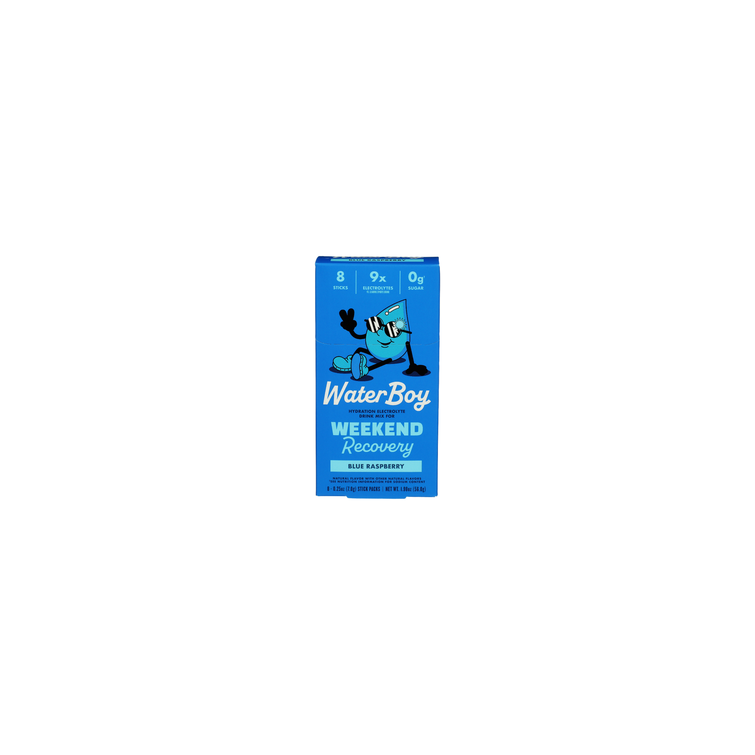 Waterboy Weekend Recovery Blue Raspberry - 0.25 Ounce - 8 Count Image 1 of 3