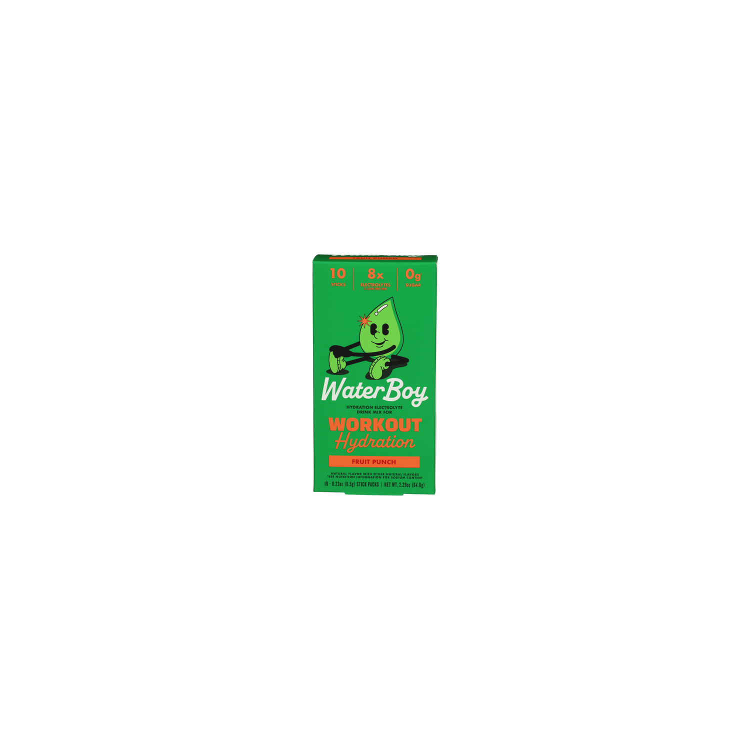 Waterboy Fruit Punch Workout Hydration Drink Mix - 0.23 Ounce - 10 Count Image 1 of 3