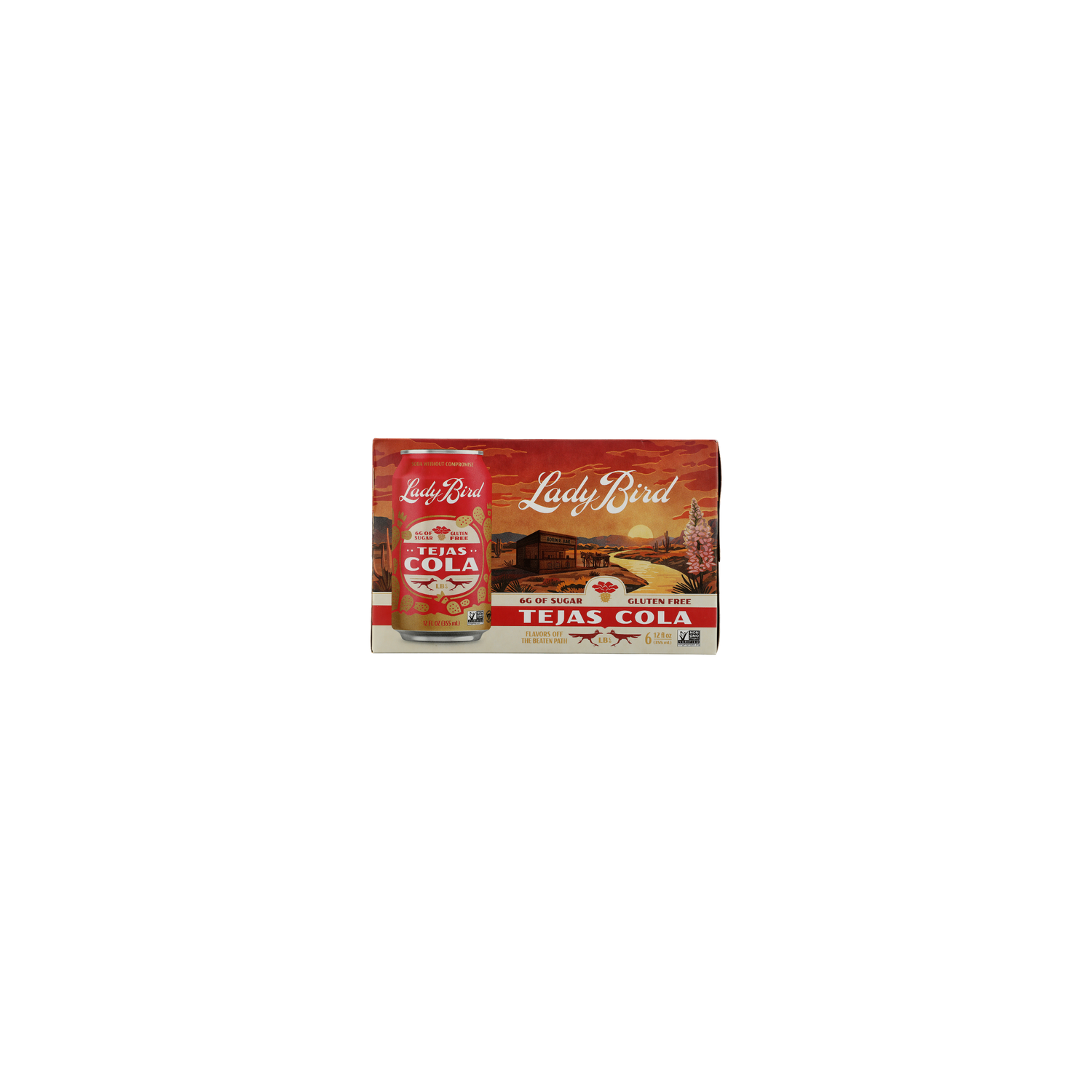 Lady Bird Soda CO. Tejas Cola 6PK - 6 Count Image 1 of 2