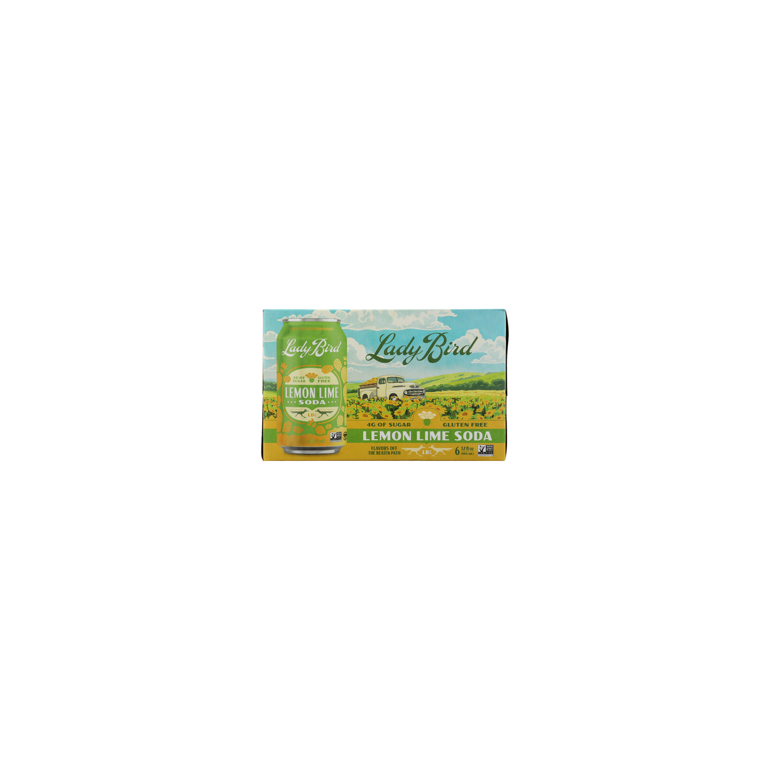 Lady Bird Soda CO. Lemon Lime 6PK - 6 Count Image 1 of 2
