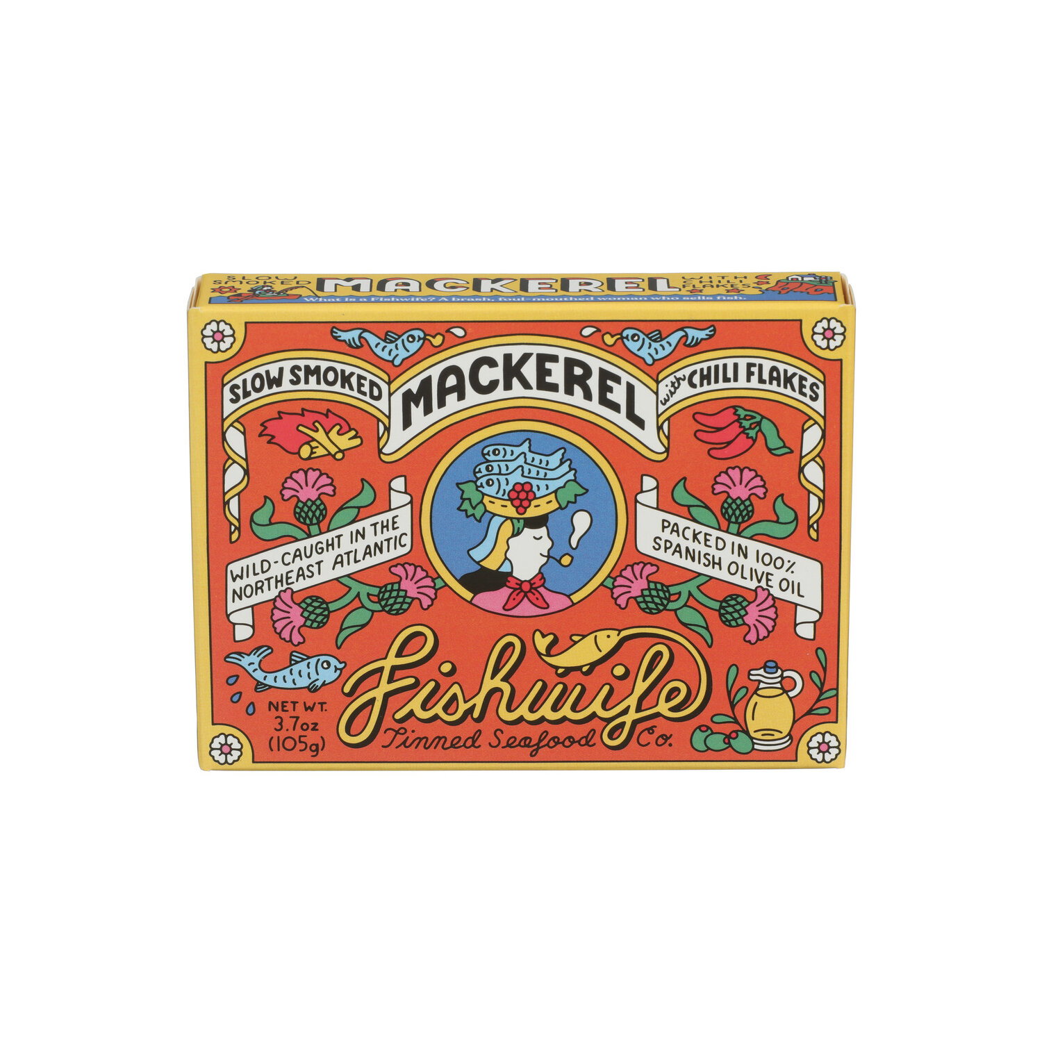 Fishwife Tinned Seafood CO. Smoked Mackerel With Chili Flakes - 3.7 Ounce Image 1 of 4