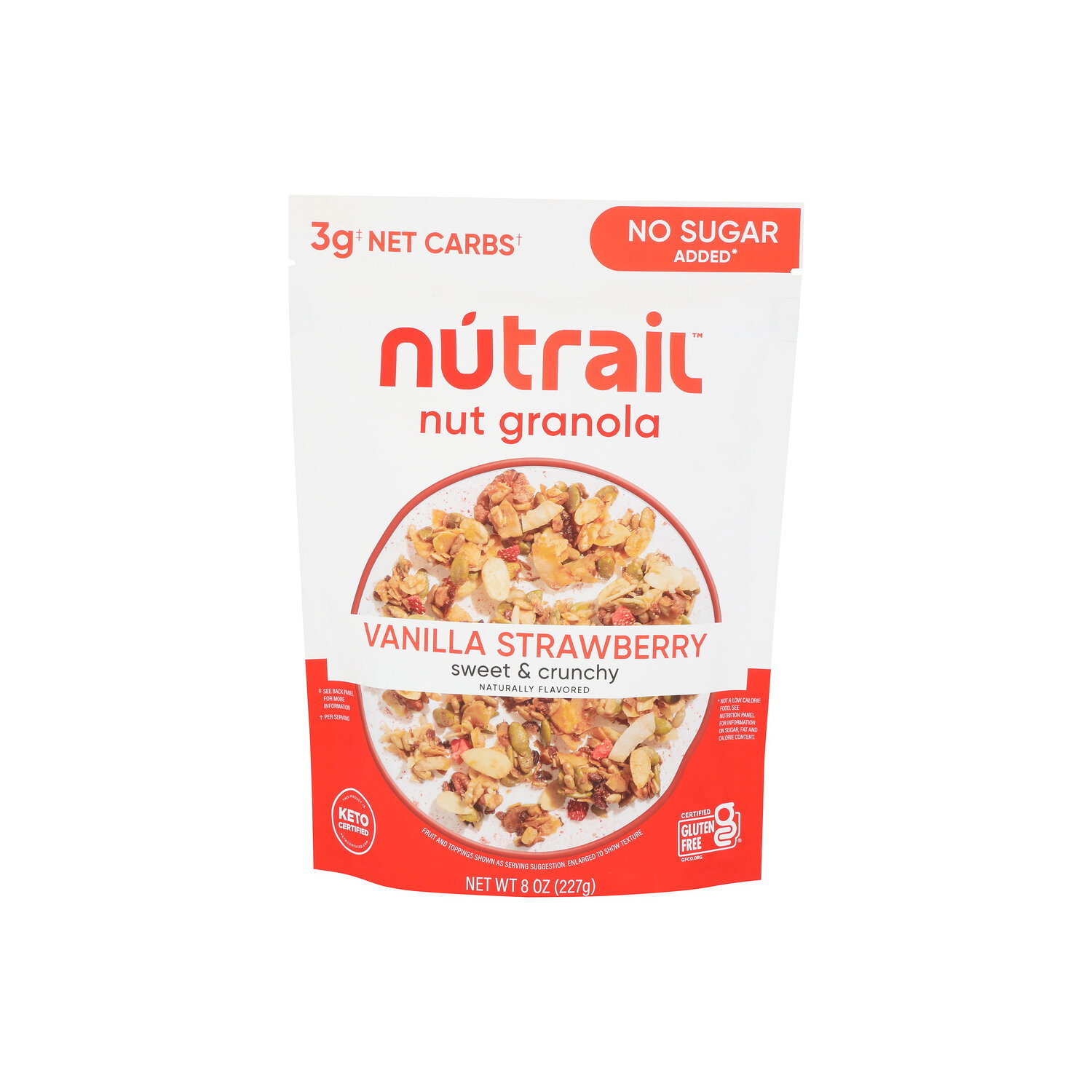 Nutrail Vanilla Strawberry Granola Keto Nut - 8 Ounce Image 1 of 4
