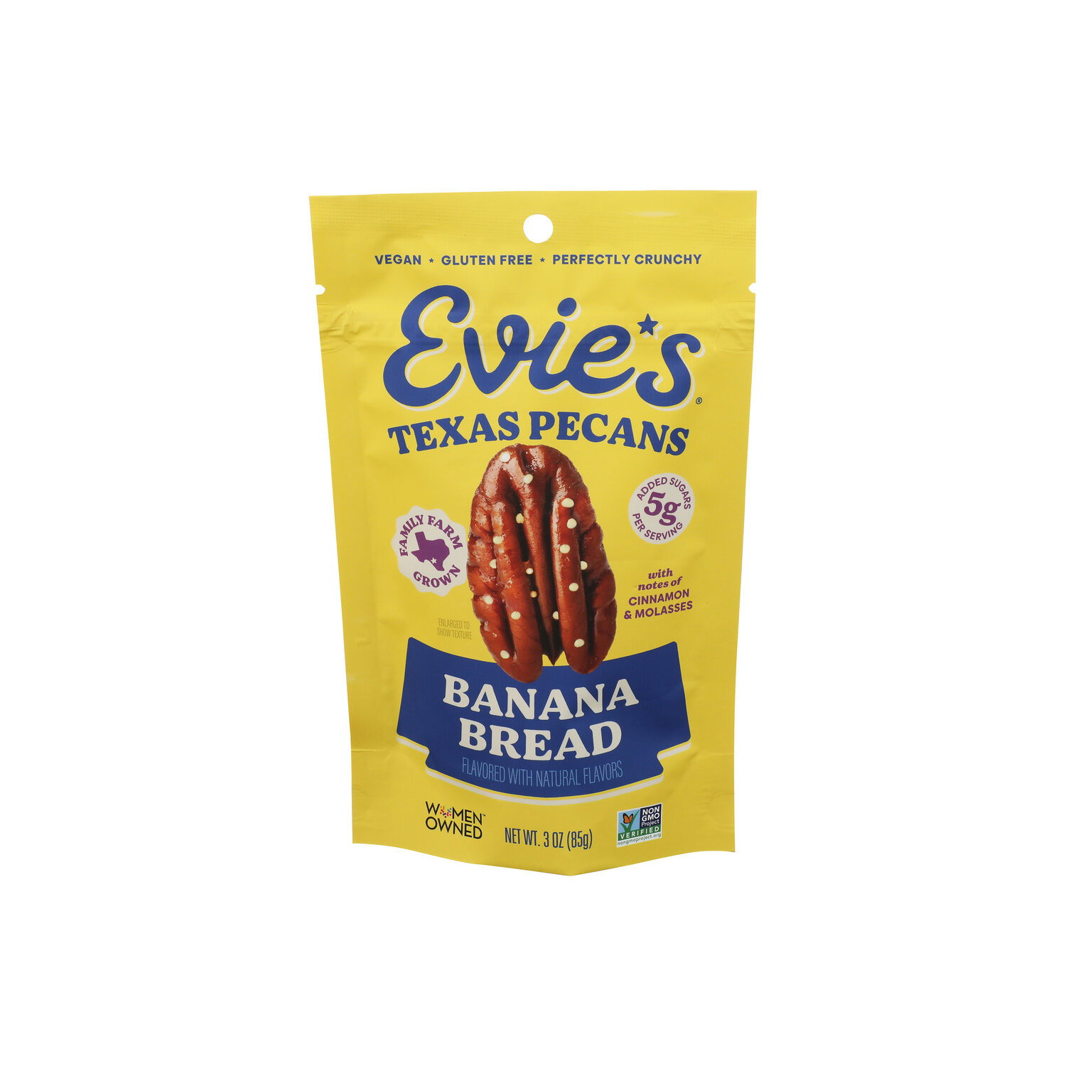 EVIE's Snacks Banana Bread Pecans - 3 Ounce Image 1 of 4