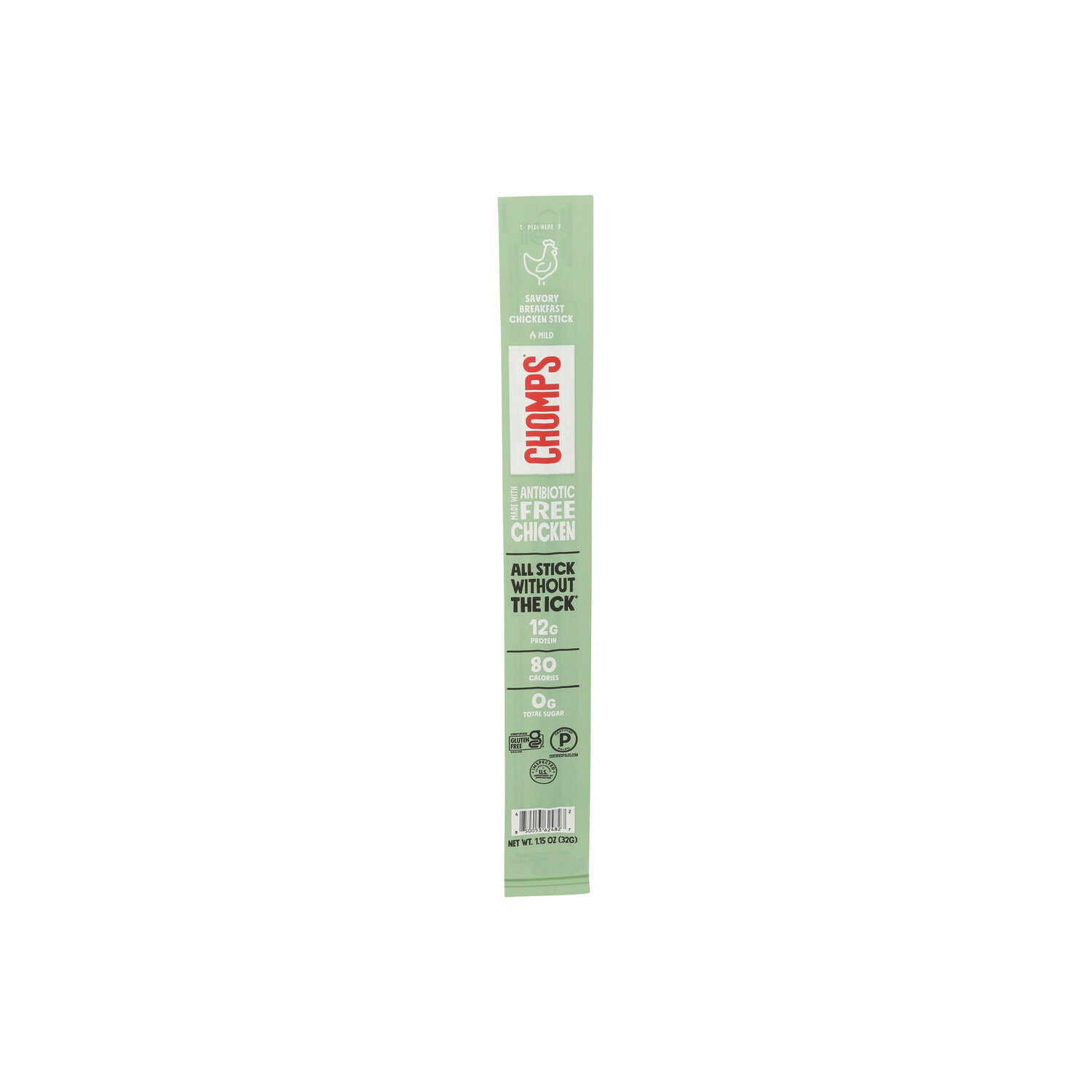 Chomps Sage, Savory Breakfast Sausage Smoked Ready To Eat Chicken Meat Sticks - 1.15 Ounce Image 1 of 4