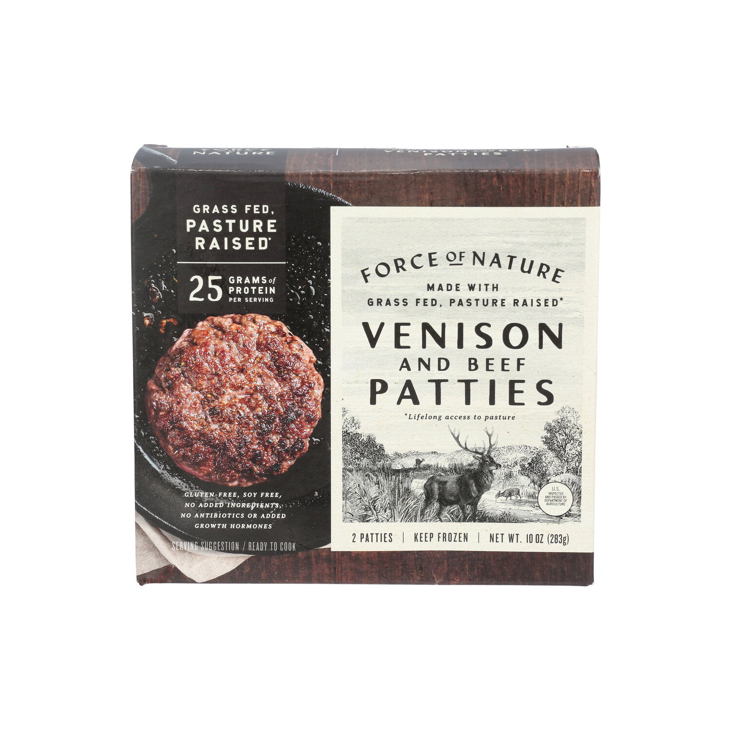 Force Of Nature Venison & Beef Patties - 5 Ounce - 2 Count Image 1 of 4
