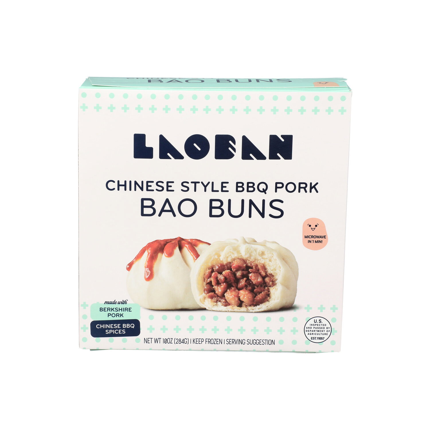 LAOBAN DUMPLINGS Chinese Style BBQ Pork Bao Buns - 10 Ounce Image 1 of 4