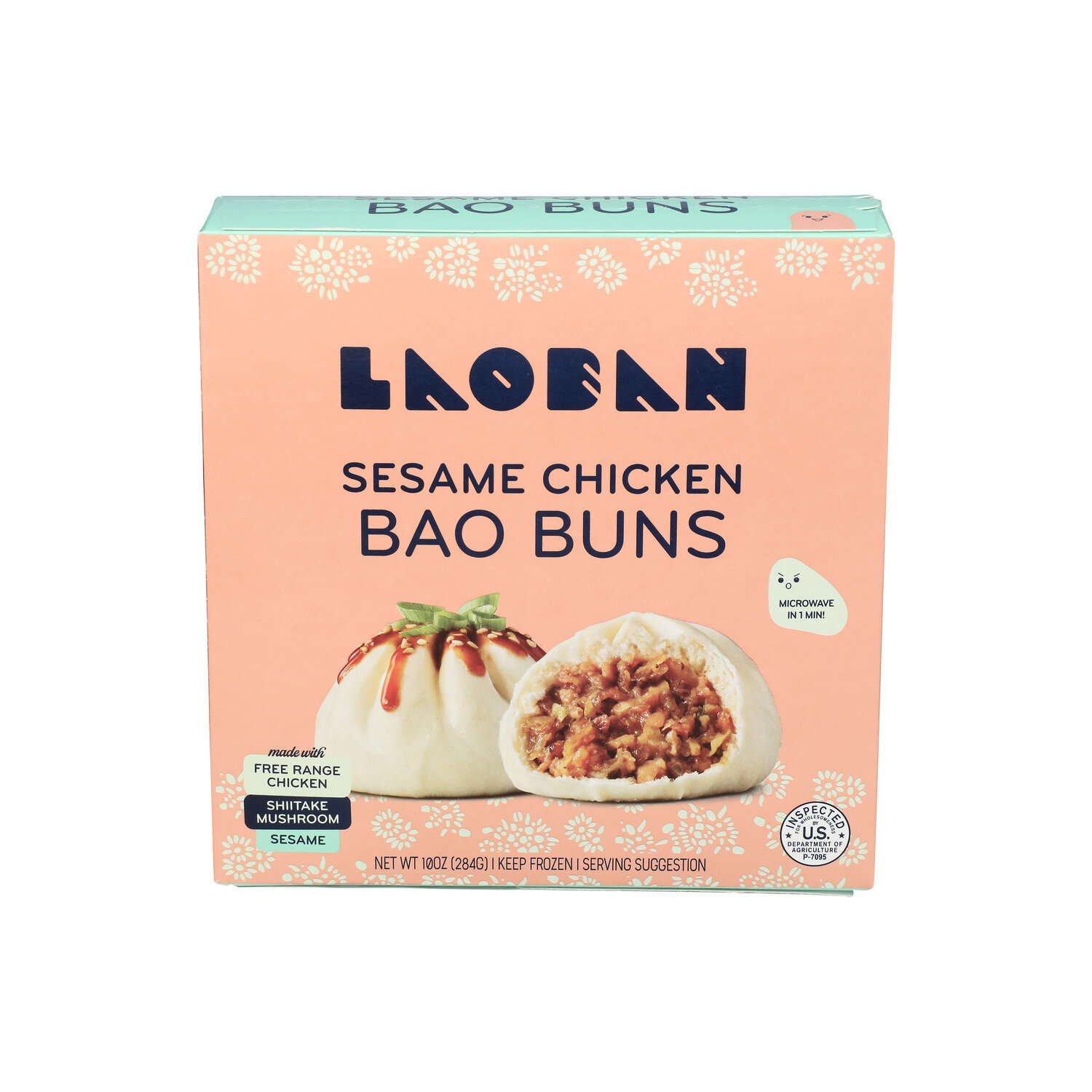 LAOBAN DUMPLINGS Sesame Chicken Bao Buns - 10 Ounce Image 1 of 4