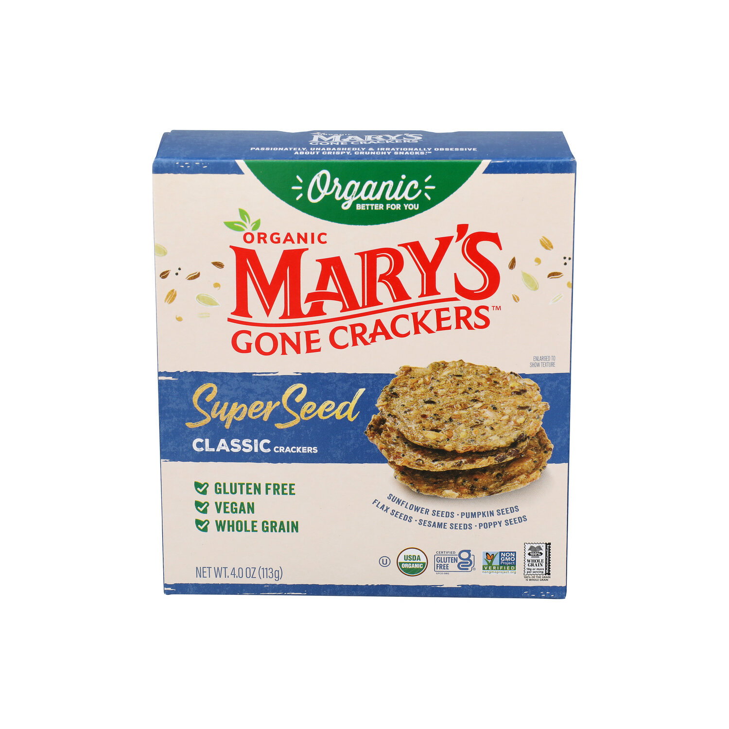 MARY's Gone Crackers Classic Flavor Super Seed ‐ - 4 Ounce Image 1 of 4
