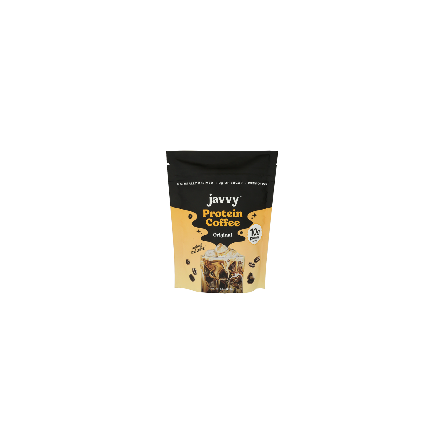 Javvy Coffee Original Powder Instant Iced With Premium Whey Protein & No Added Sugar - 8.8 Ounce Image 1 of 4