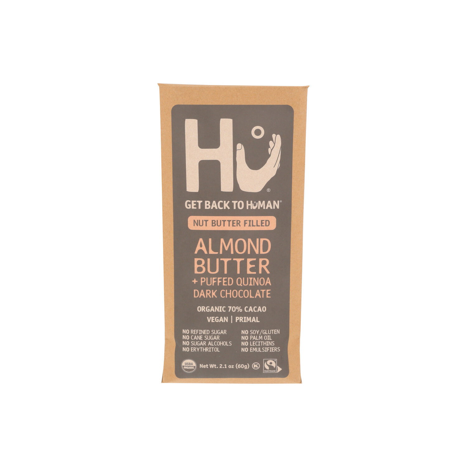 Hu Almond Butter + Puffed Quinoa Dark Chocolate Bar - 2.1 Ounce Image 1 of 4