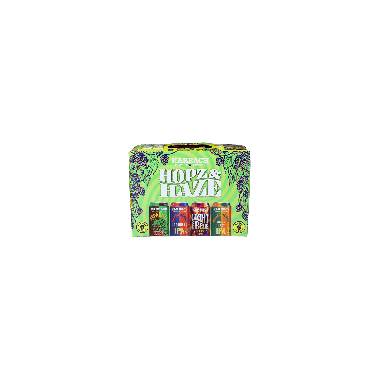Karbach Brewing Company Hopadilla Ipa, Rodeo Clown Double Light Circur Hazy Ipa And Imerial Hopz & Haze - 12 Fluid Ounce - 12 Count Image 1 of 2