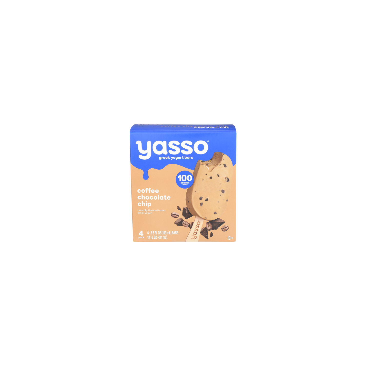 Yasso Coffee Chocolate Chip Bars Frozen Greek Yogurt, Bars, 4 Pack - 3.5 Fluid Ounce - 4 Count Image 1 of 4