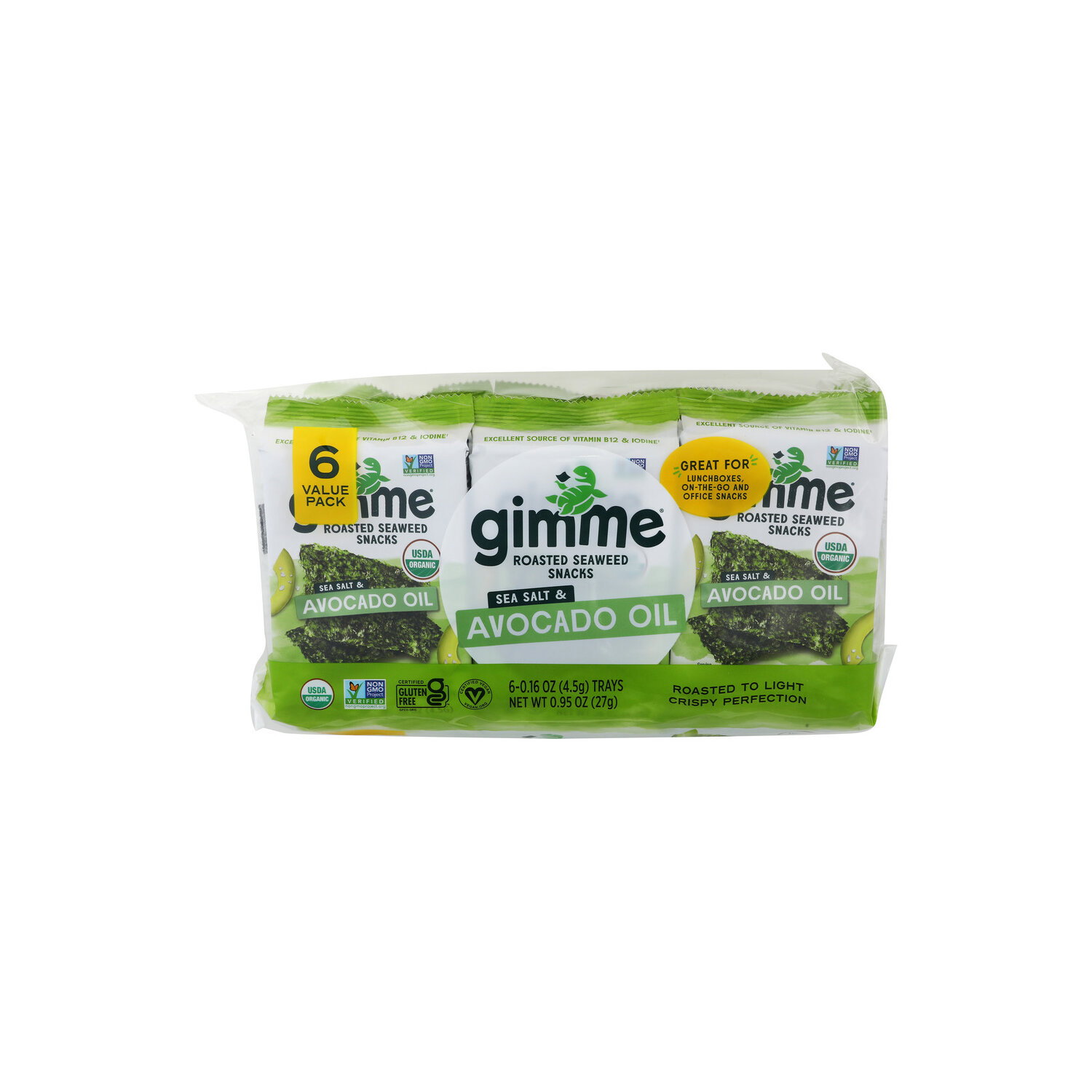 Gimme Organic Roasted Seaweed Snacks - 0.16 Ounce - 6 Count Image 1 of 3