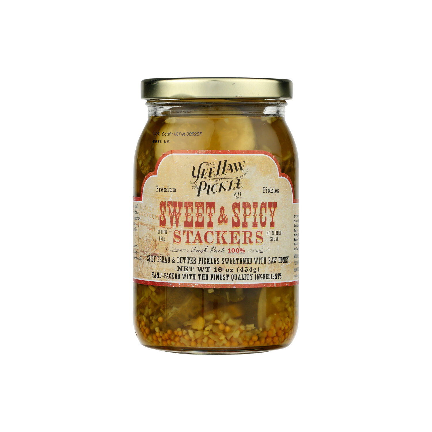 Yee Haw Pickle Co Sweet & Spicy Stackers - 16 Ounce Image 1 of 2
