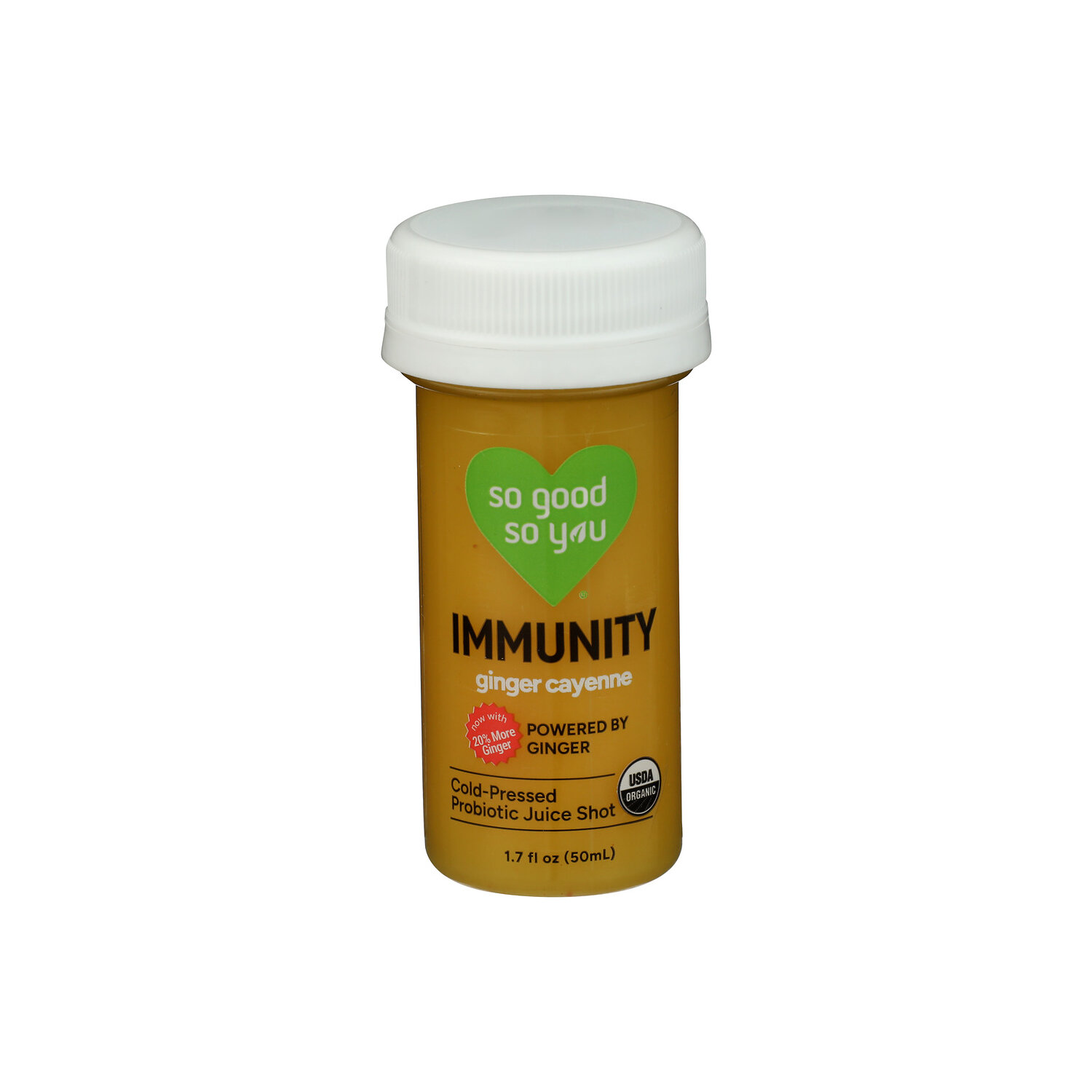 So Good So You Immunity Ginger Cayenne Probiotic Juice Shot - 1.7
