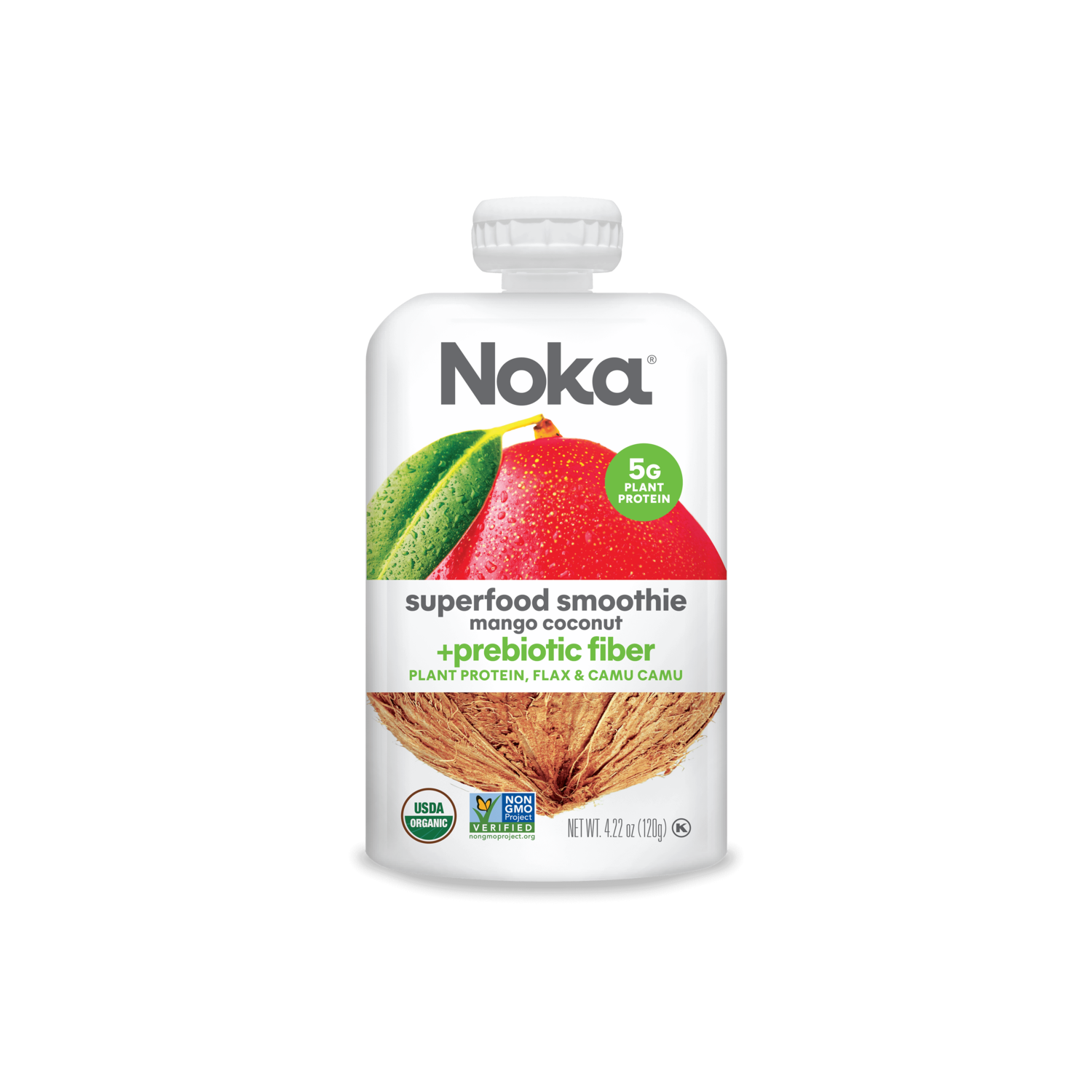 Noka Mango Coconut Superfood Smoothie + Prebiotic Fiber - 4.22