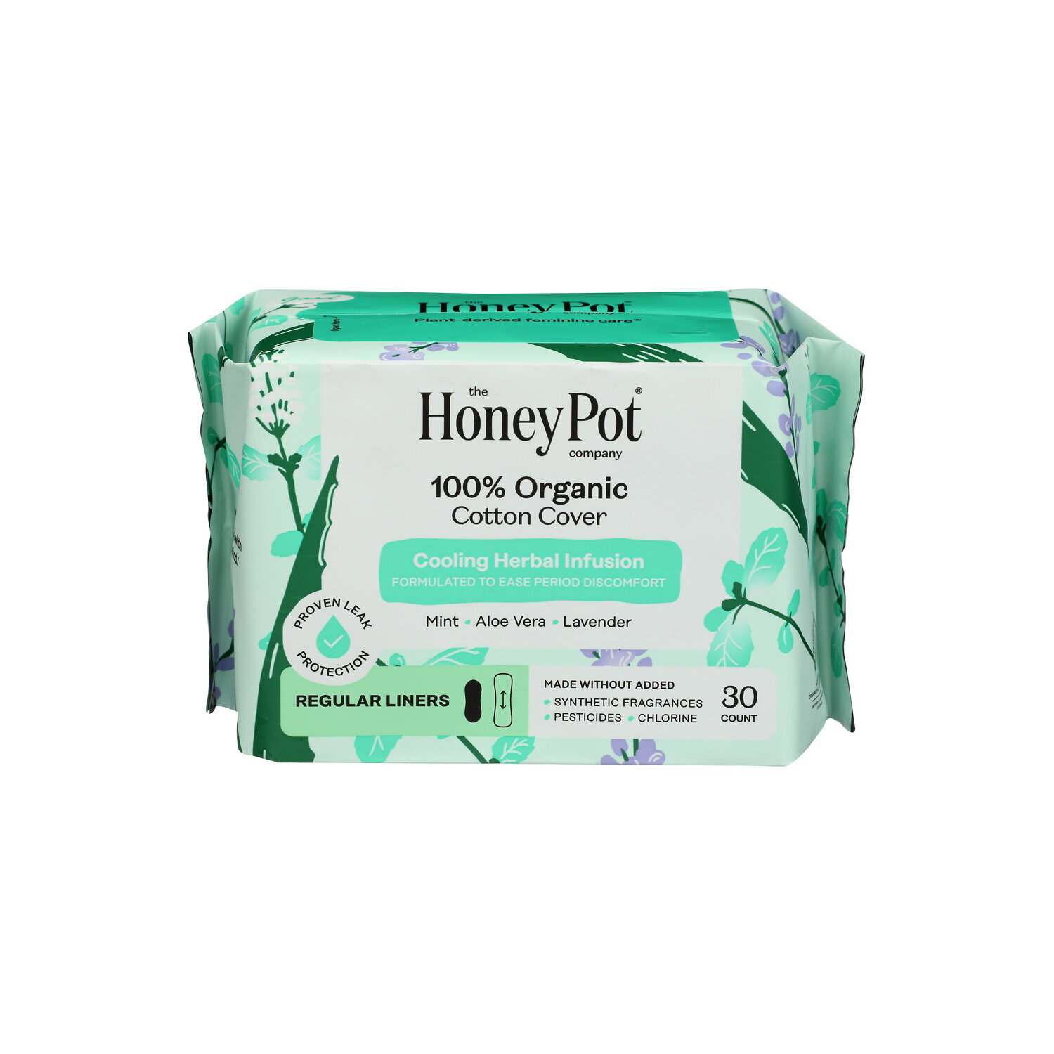 The Honey Pot Company Everyday Organic Top Sheet Herbal Pantiliners - 30 Count Image 1 of 3
