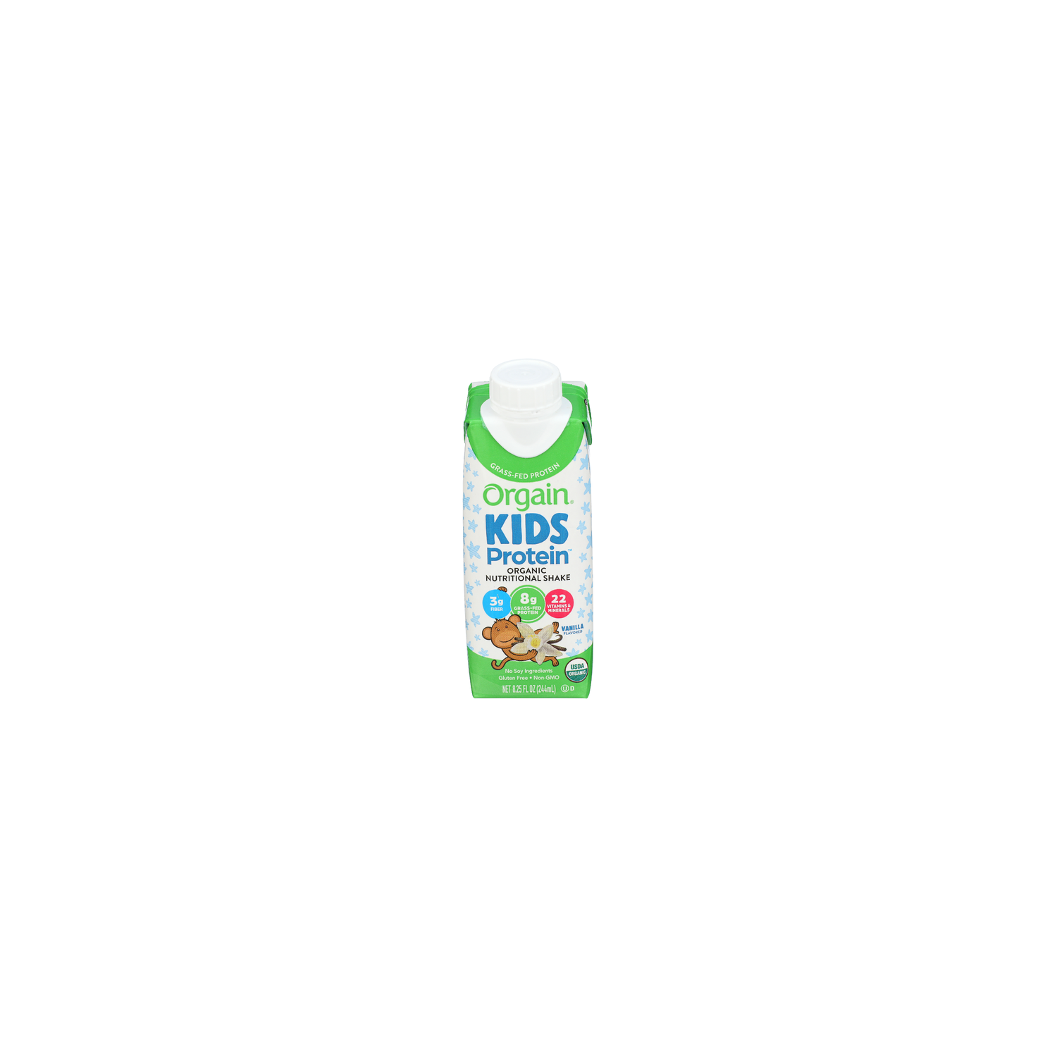 Orgain Kids Organic Vanilla Nutritional Shake - 8.25 Fluid Ounce Image 1 of 4