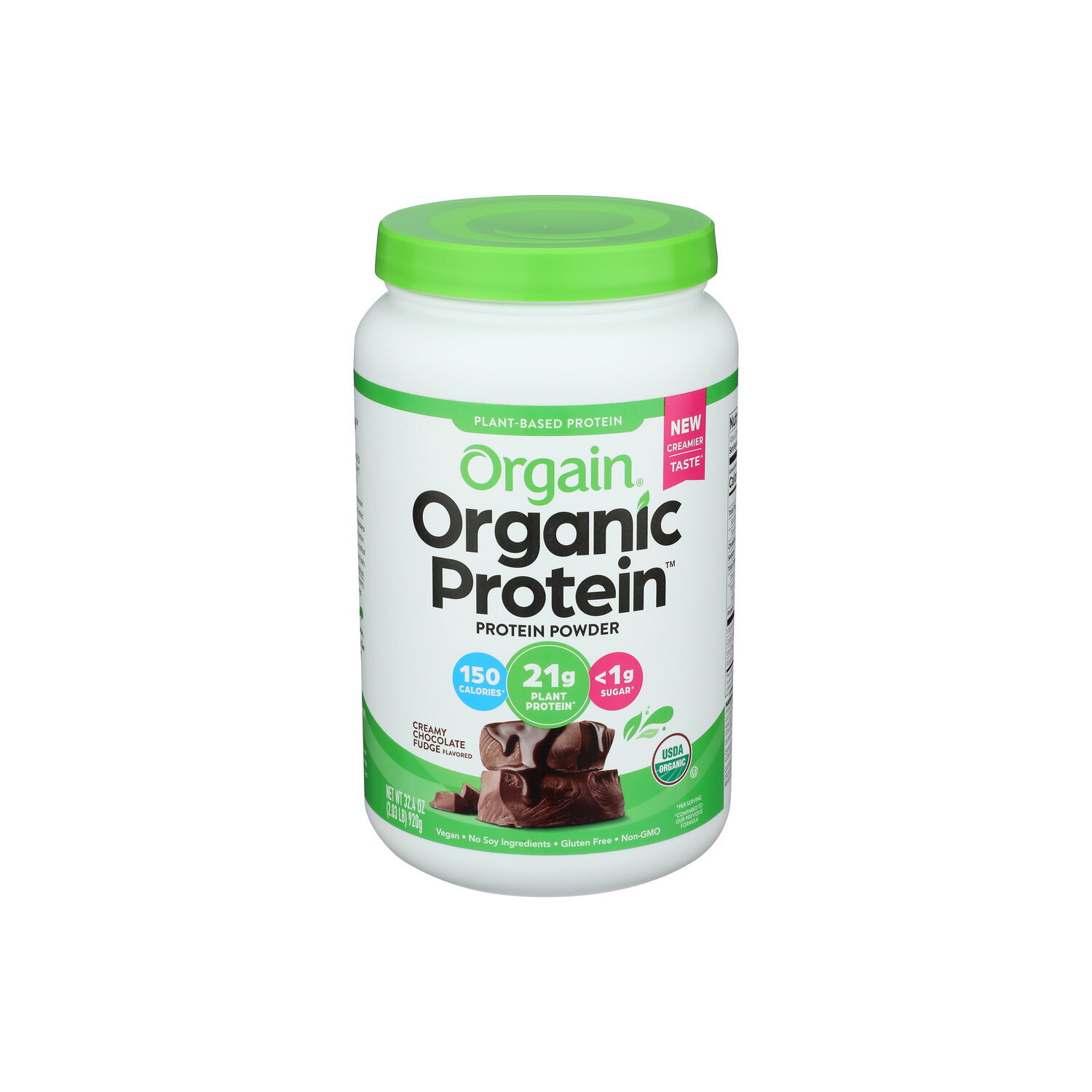 Orgain Chocolate Powder Organic Protein Plant Based Creamy Fudge - 32.4 Ounce Image 1 of 4