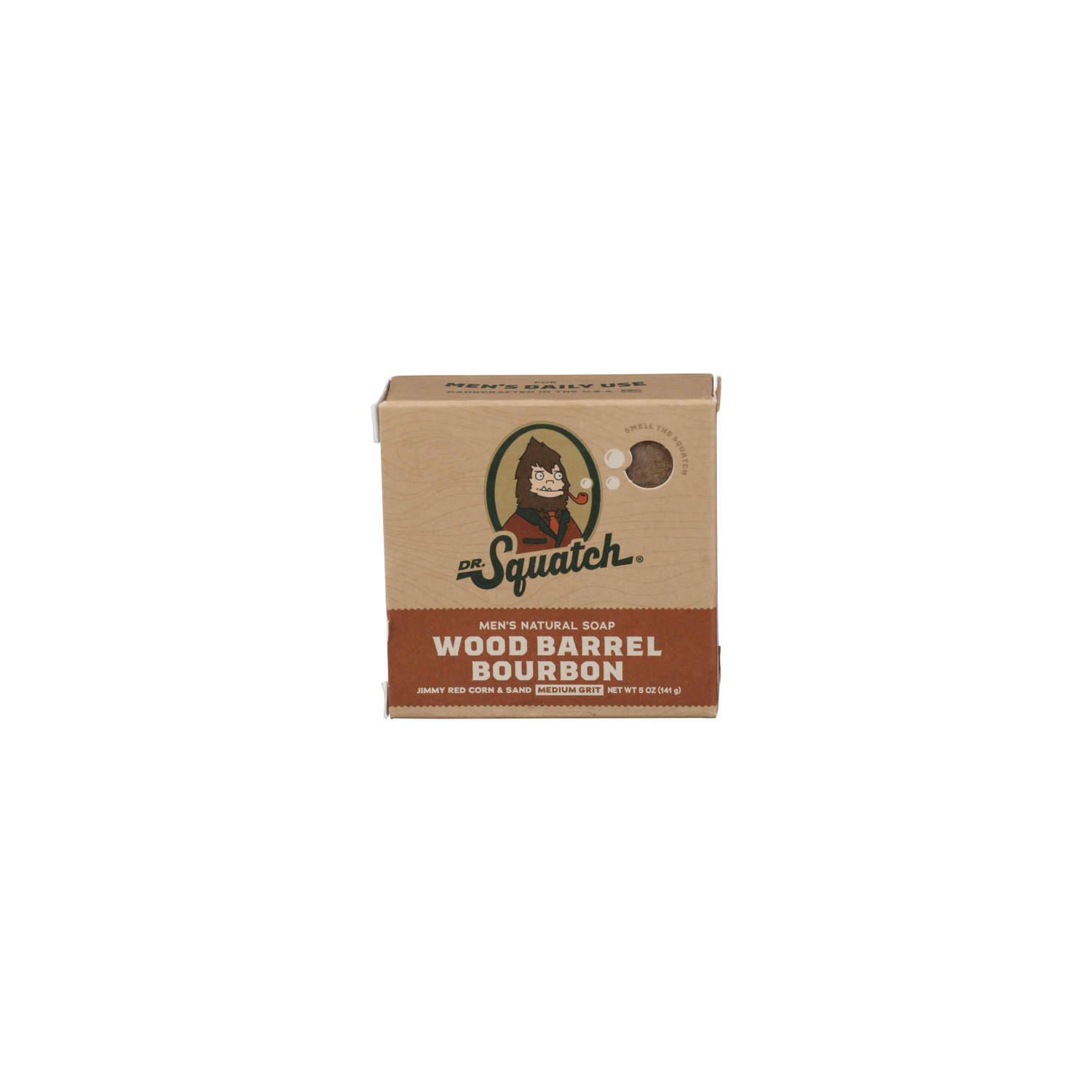 DR. Squatch Wood Barrel Bourbon Medium Grit Men's Natural Bar Soap - 5 Ounce Image 1 of 3
