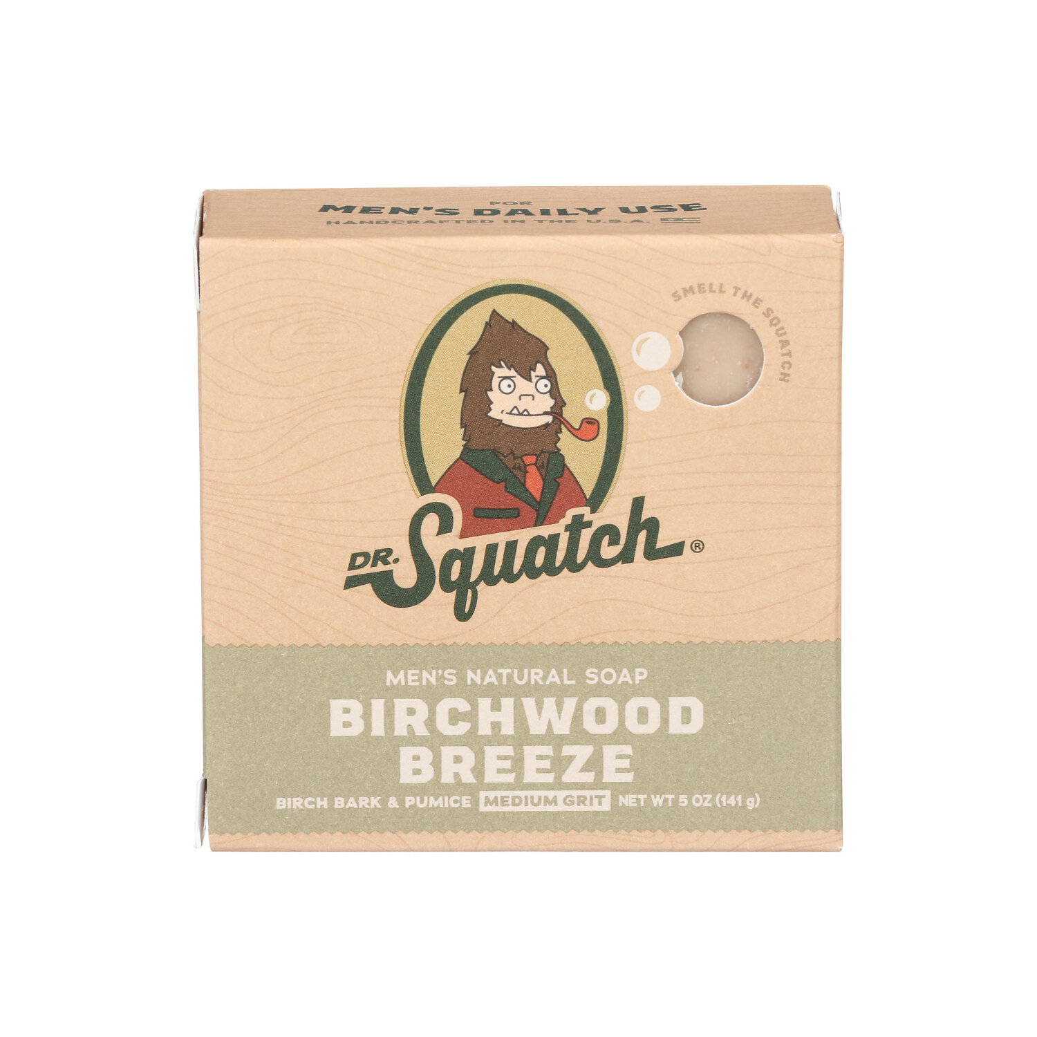 DR. Squatch Birchwood Breeze Medium Grit Men's Natural Bar Soap - 5 Ounce Image 1 of 3