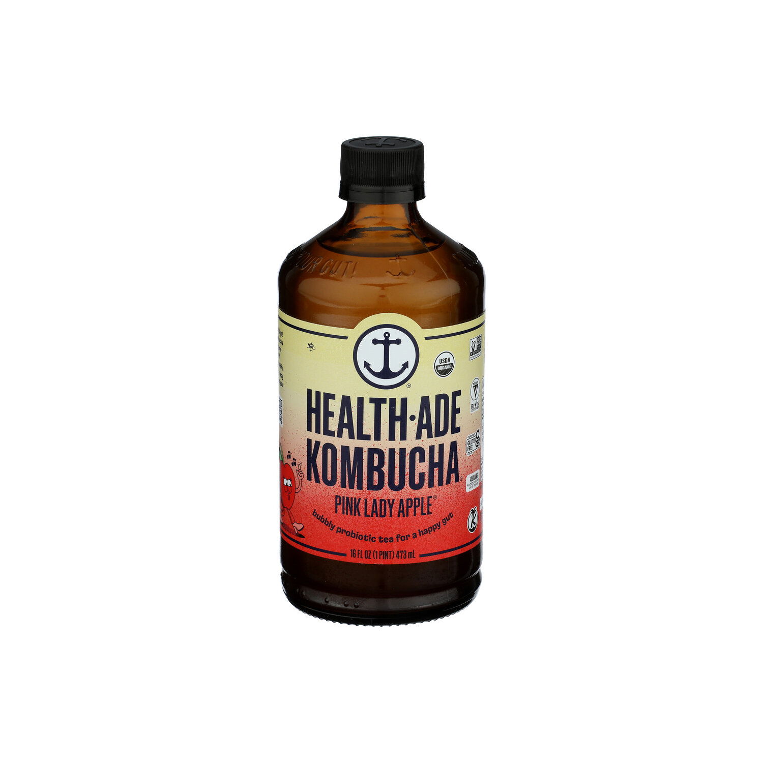 HEALTH-ADE Pink Lady Apple Kombucha - 16 Fluid Ounce - 1 Count