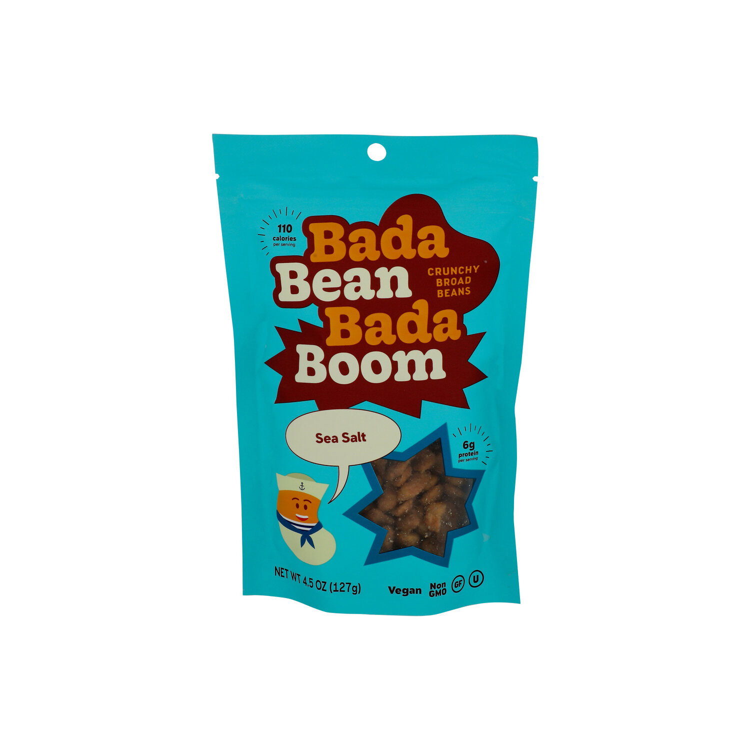 Bada Bean Bada Boom Salty Sea Salt Crunchy Snack Broad Beans - 4.5 Ounce Image 1 of 4