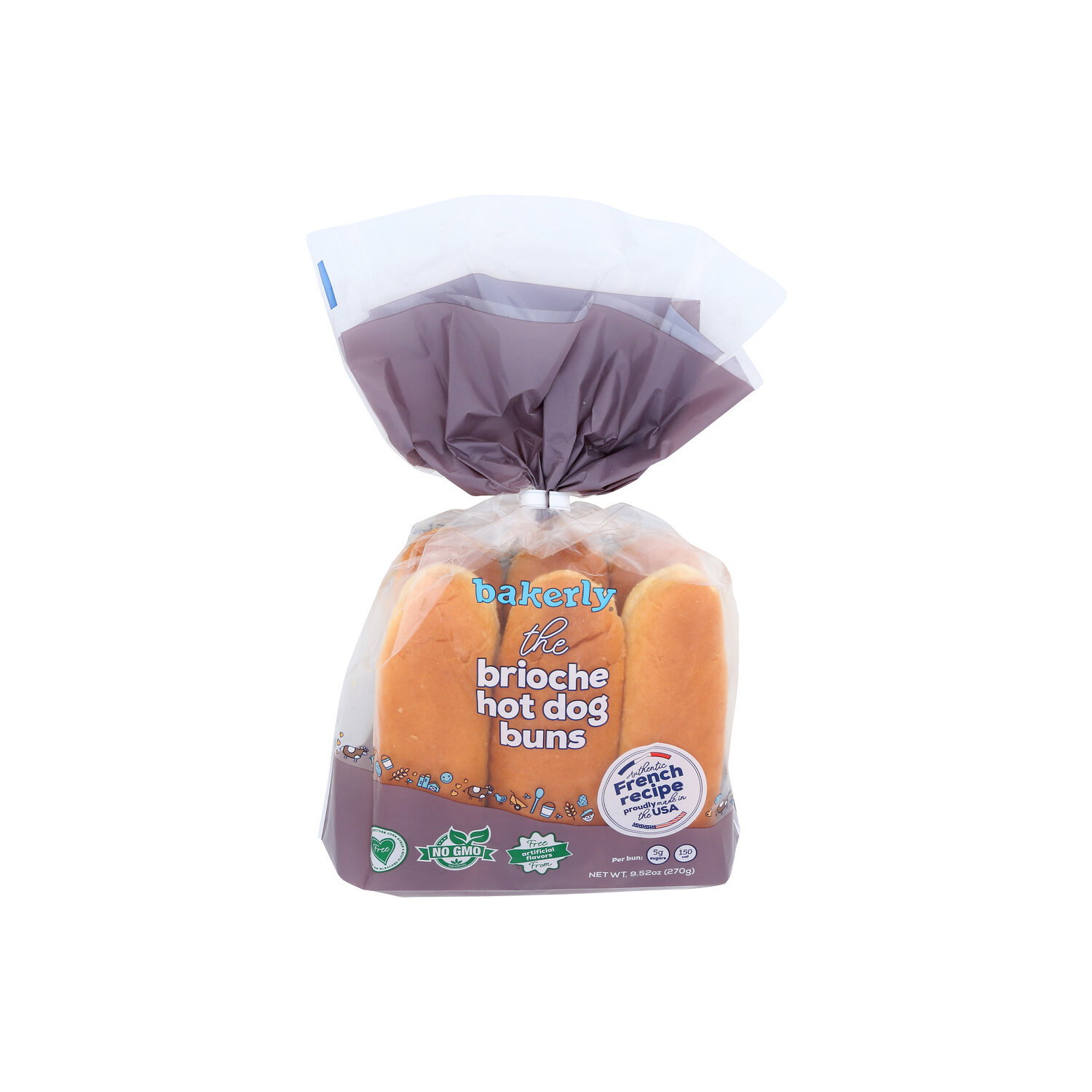 Bakerly Buns Hot Dog - 9.52 Ounce Image 1 of 4