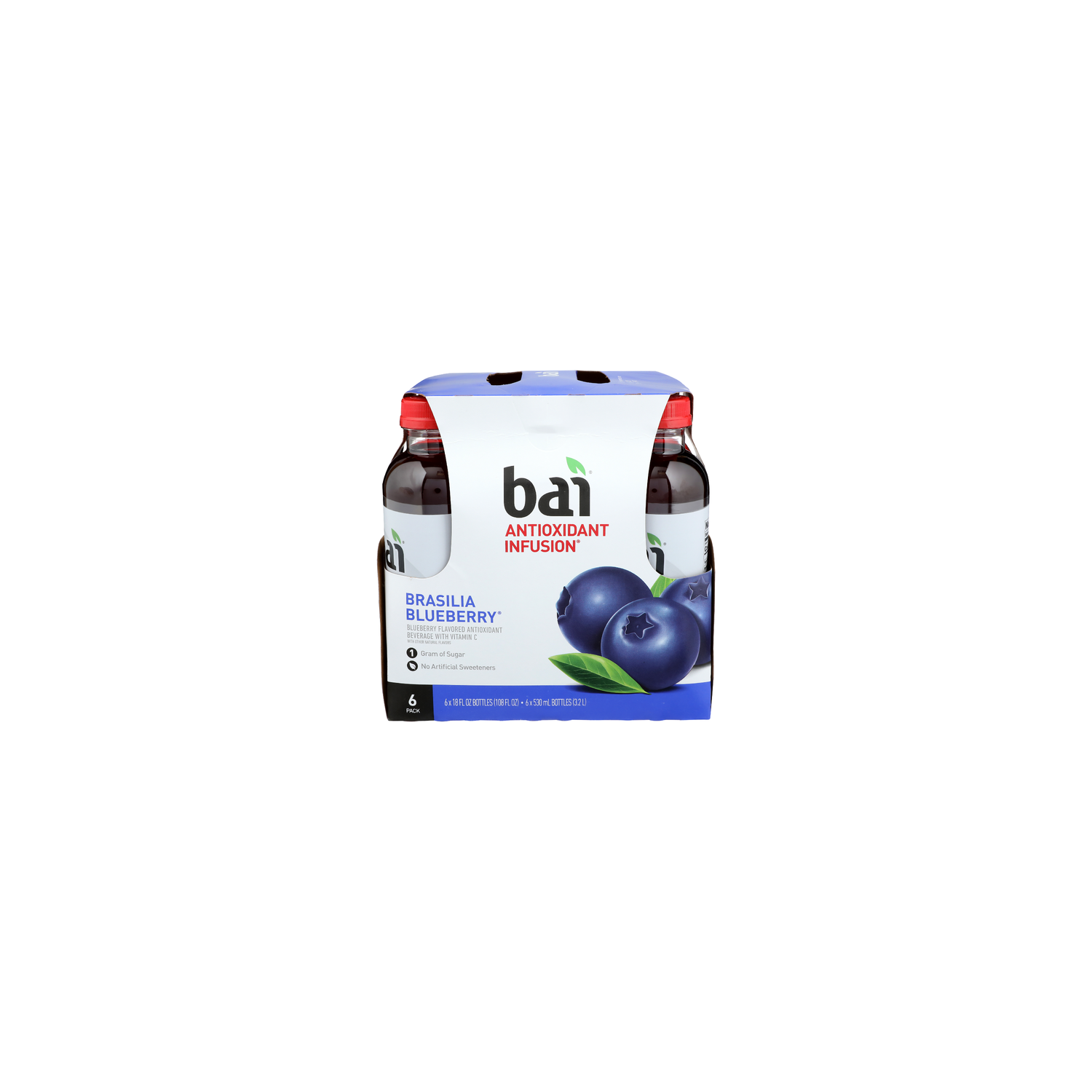 Bai Brasilia Blueberry - 18 Fluid Ounce - 6 Count Image 1 of 4