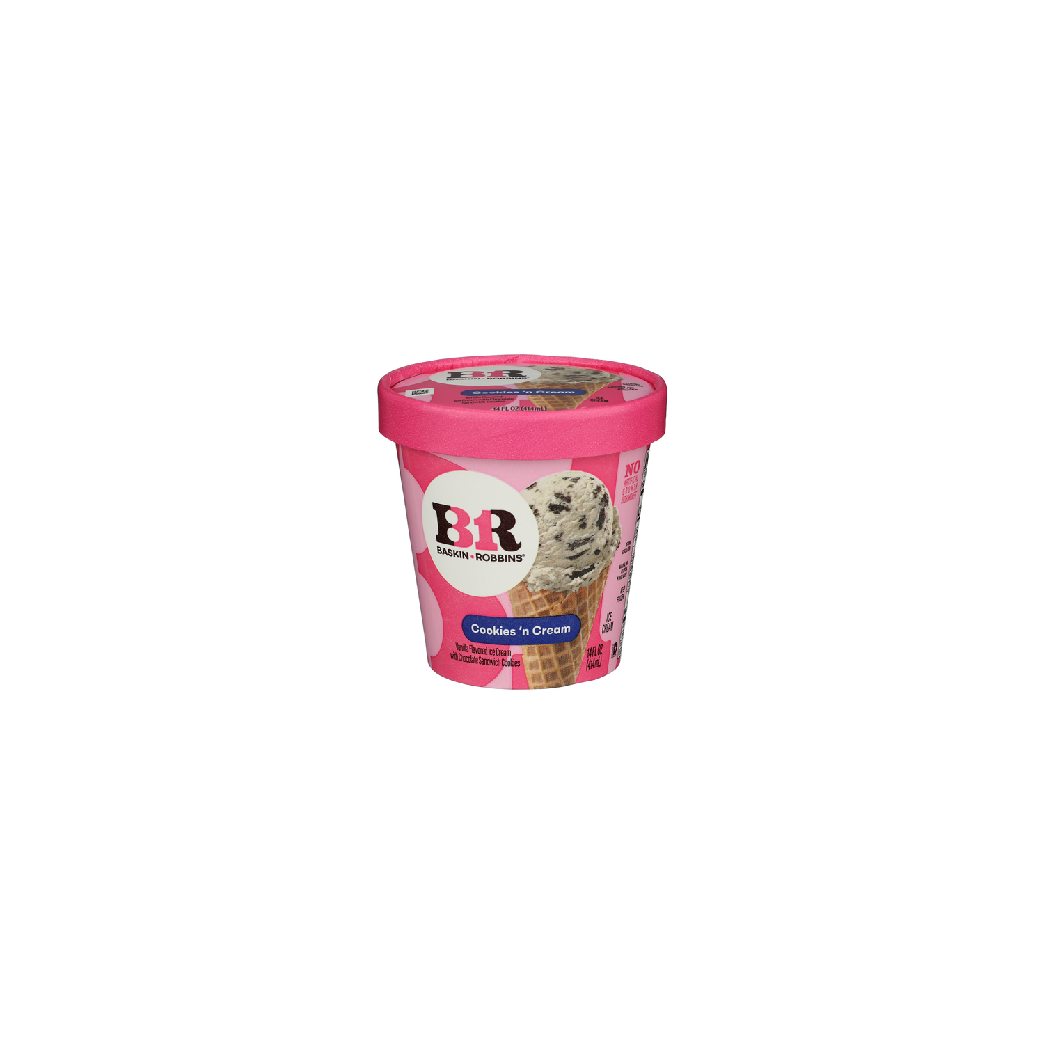 Baskin Robbins Frozen Vanilla, Chocolate Cookie Cookies 'n Cream Ice - 14 Fluid Ounce Image 1 of 4