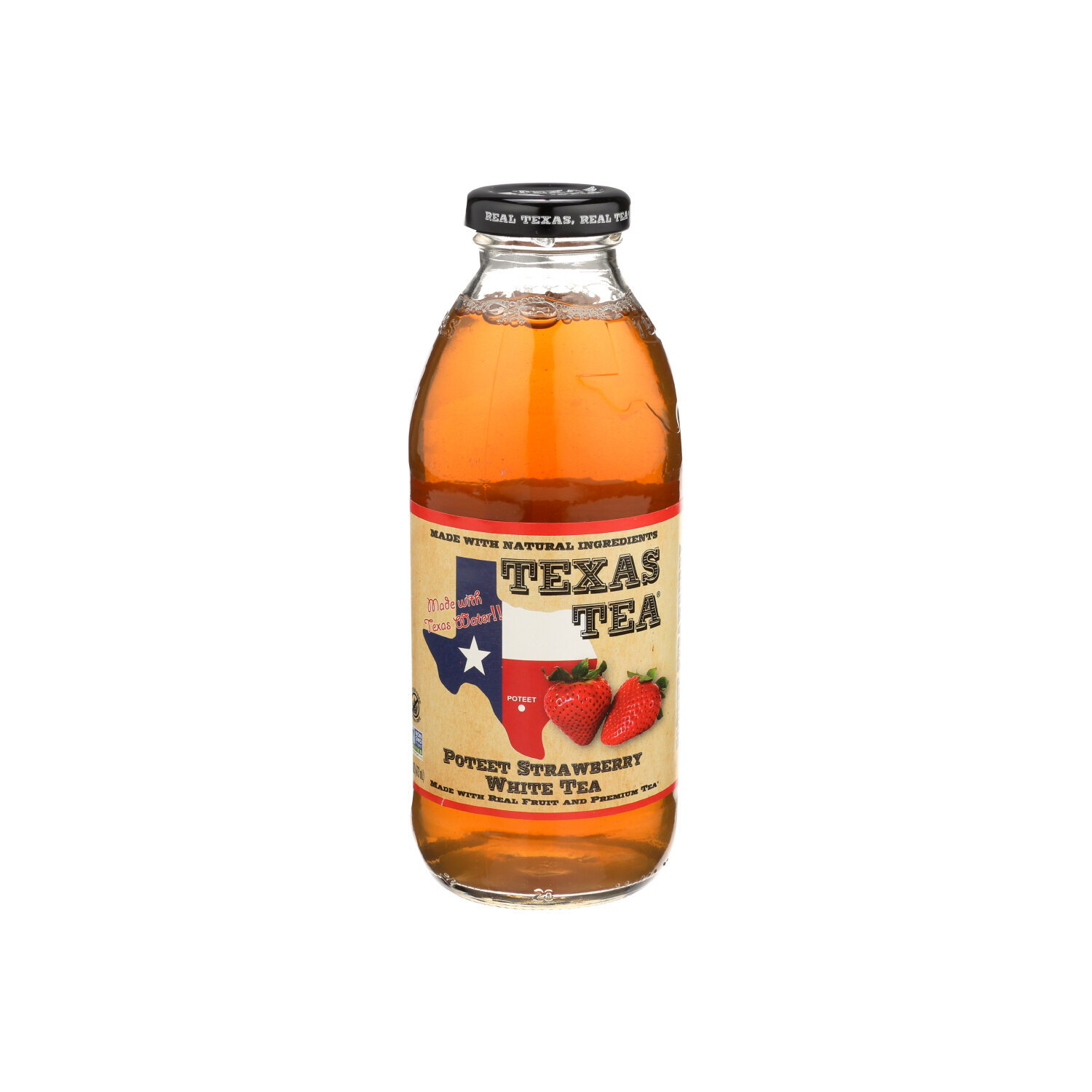 Texas Tea Poteet Strawberry White Tea - 16 Fluid Ounce Image 1 of 4