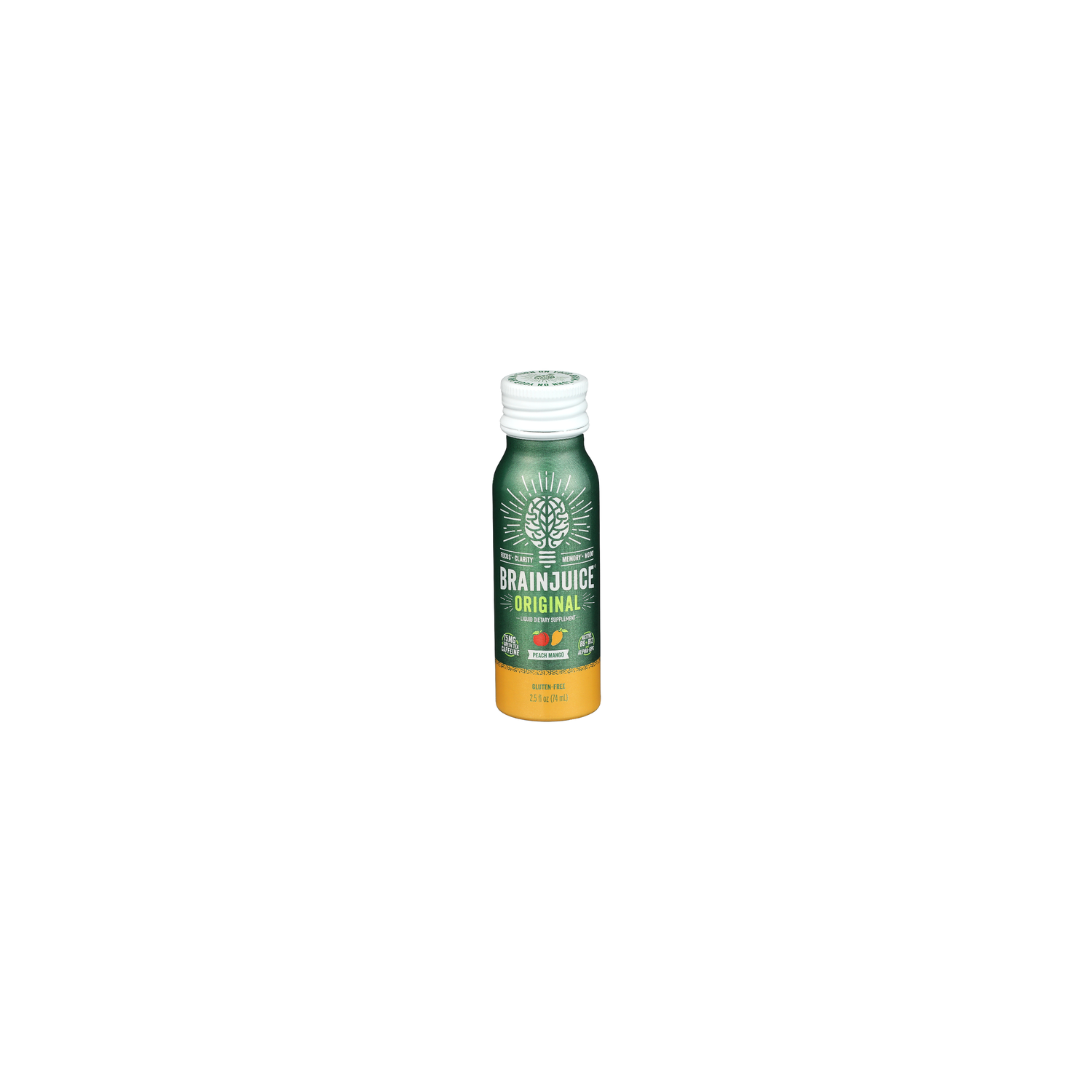 Brainjuice Peach Mango Liquid Dietary Supplement Original - 2.5 Fluid Ounce Image 1 of 2