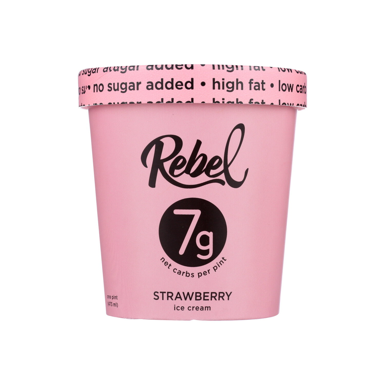 REBEL Ice Cream Strawberry - 1 Pint Image 1 of 2