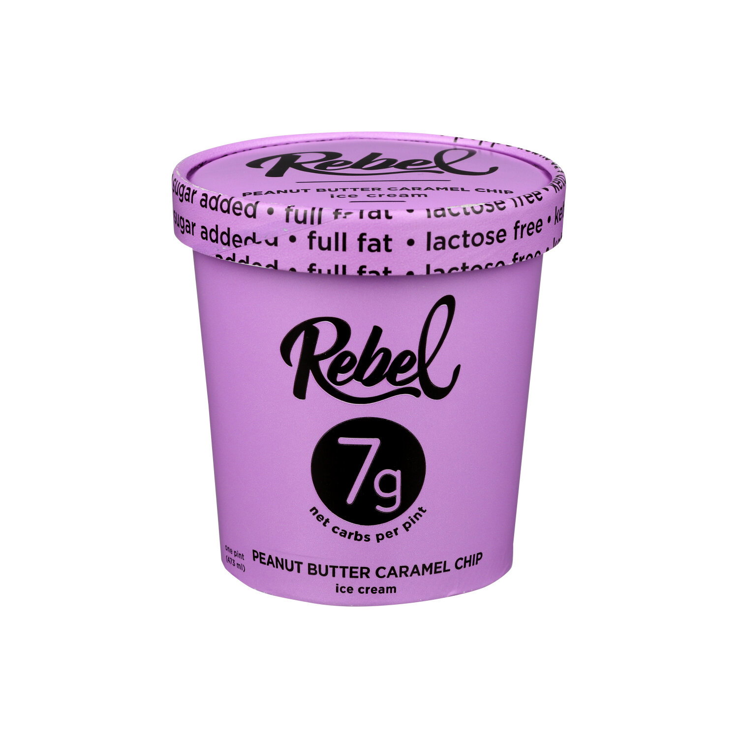Rebel Ice Cream Pb Caramel Chip - 1 Pint Image 1 of 4