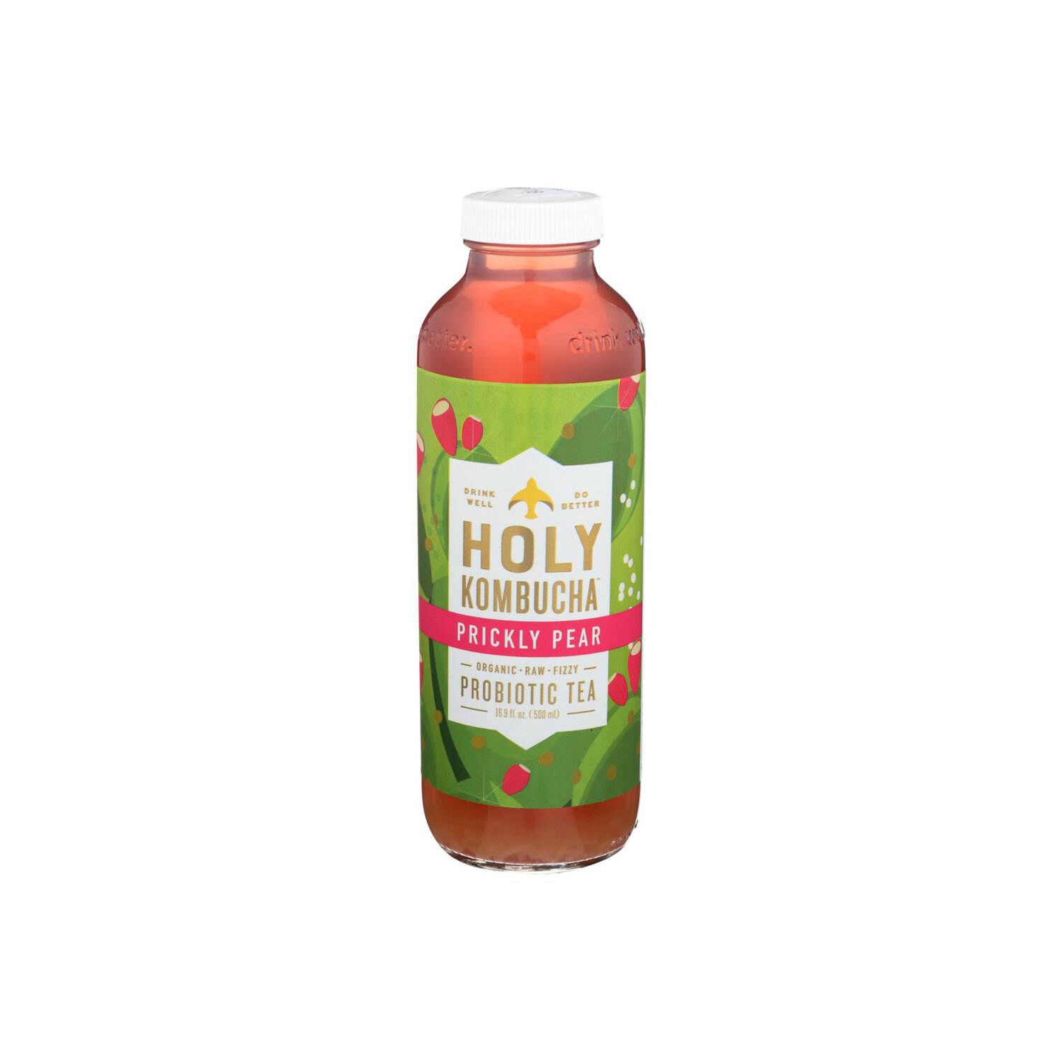 Holy Kombucha Tea Prickly Pear - 16.9 Fluid Ounce Image 1 of 2