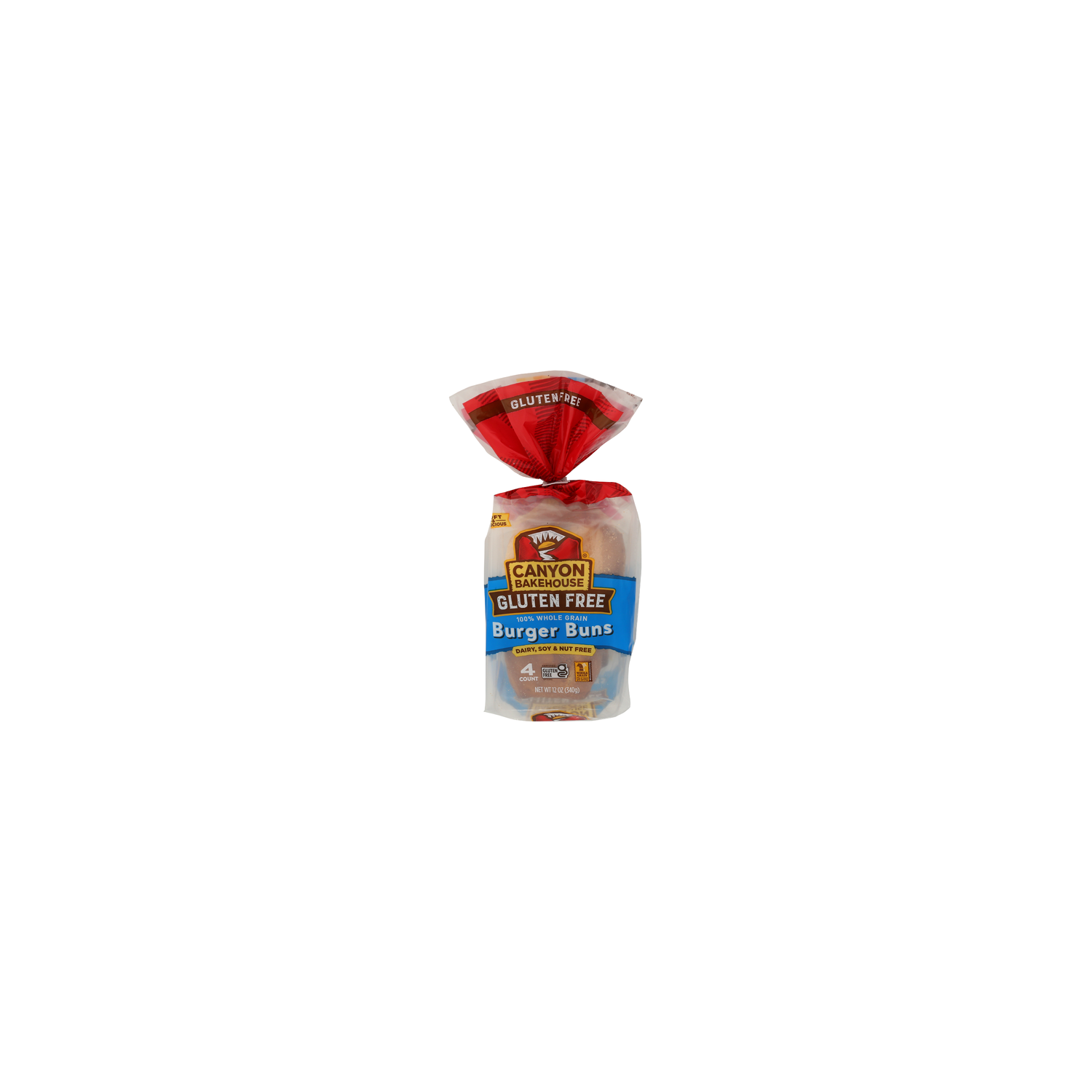 Canyon Bakehouse Fresh Burger Buns, Gluten Free Hamburger 100% Whole Grain, Fresh - 3 Ounce - 4 Count Image 1 of 4
